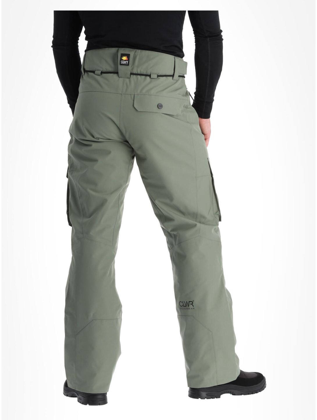 ColourWear, Flight skibroek BIB model heren Grey Green groen, zwart 