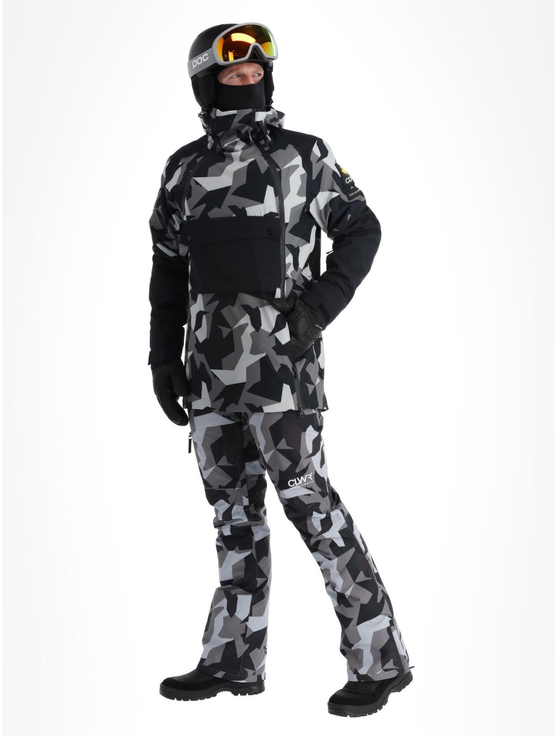 ColourWear, Foil ski-jas heren Camo Grey grijs, zwart 