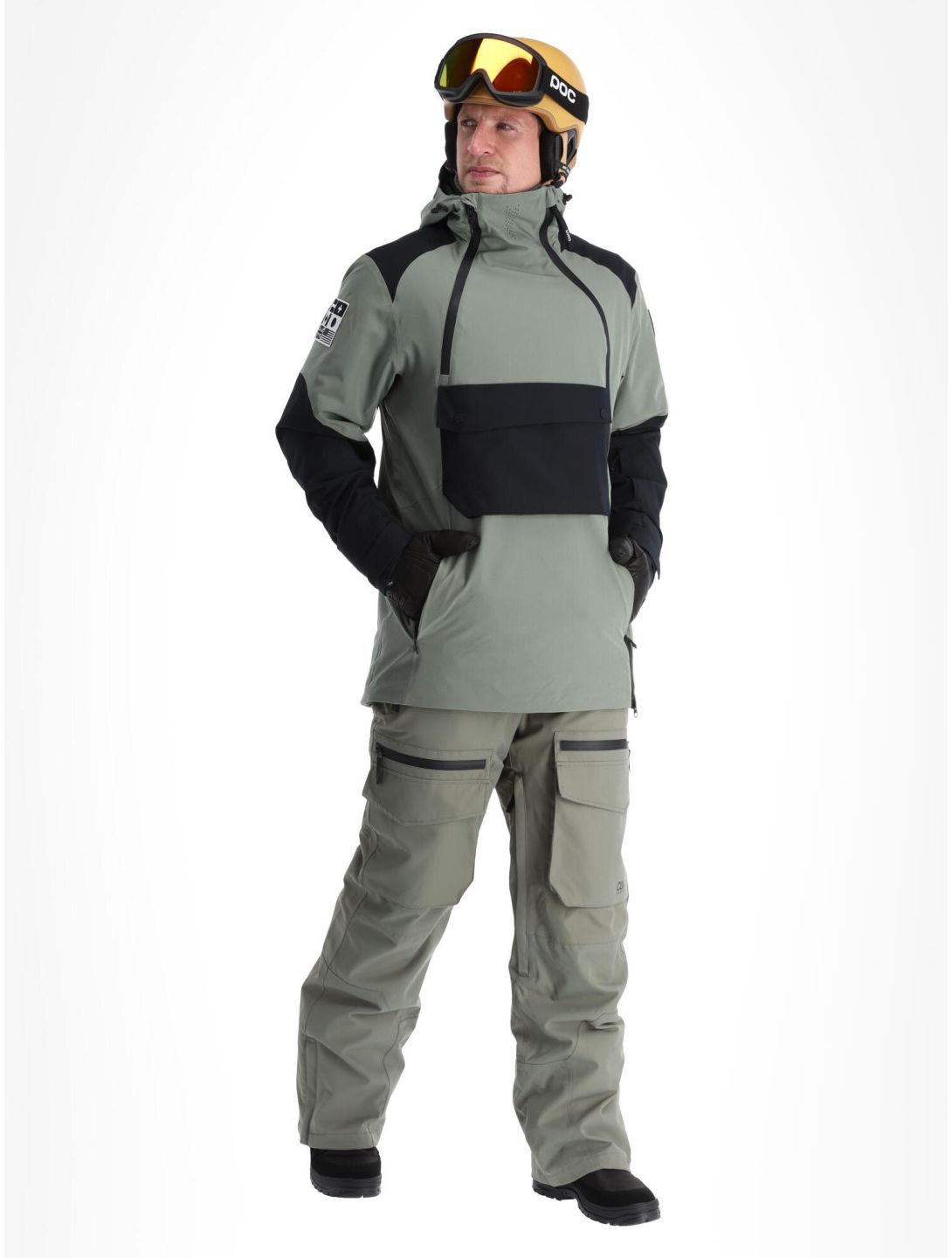 ColourWear, Foil ski-jas heren Grey Green groen 