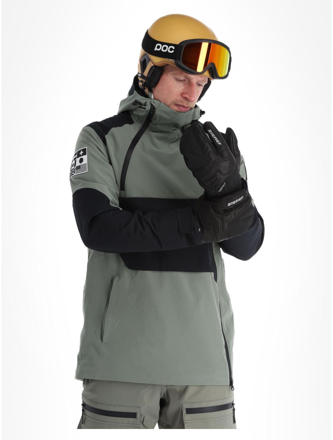 ColourWear, Foil ski-jas heren Grey Green groen 