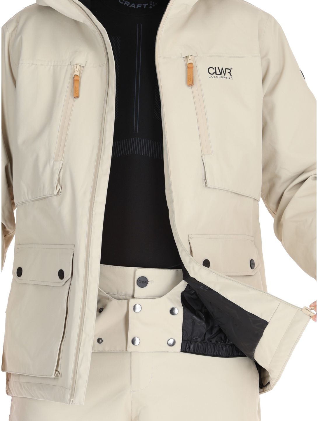 ColourWear, M Falk 2.0 ski-jas heren Sand beige 