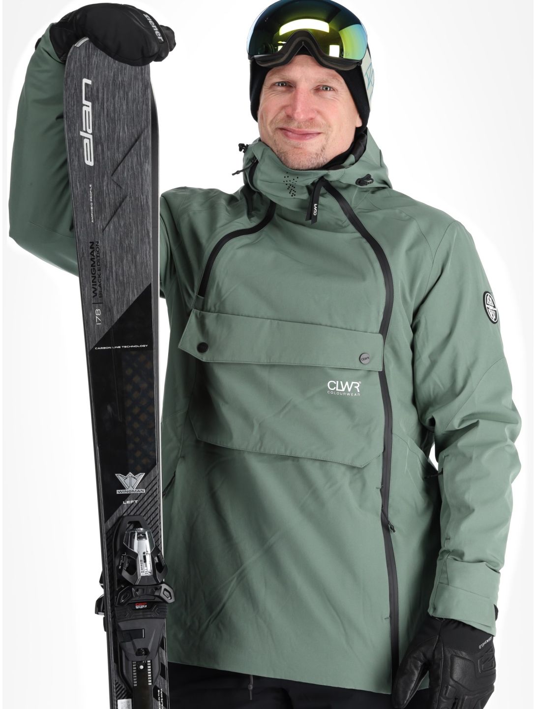 ColourWear, M Foil Anorak ski-jas heren Dark Sage groen 