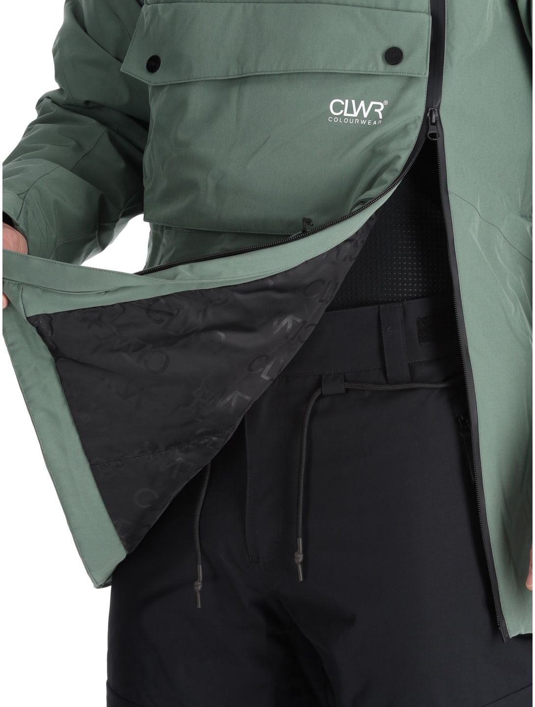 ColourWear, M Foil Anorak ski-jas heren Dark Sage groen 