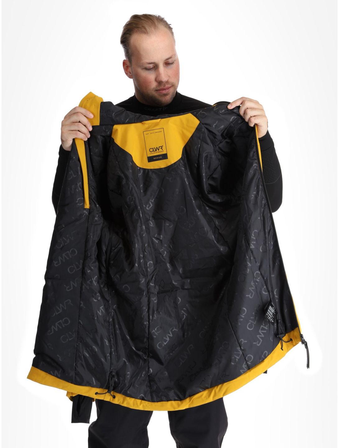 ColourWear, M Foil Anorak ski-jas heren Yellow geel 