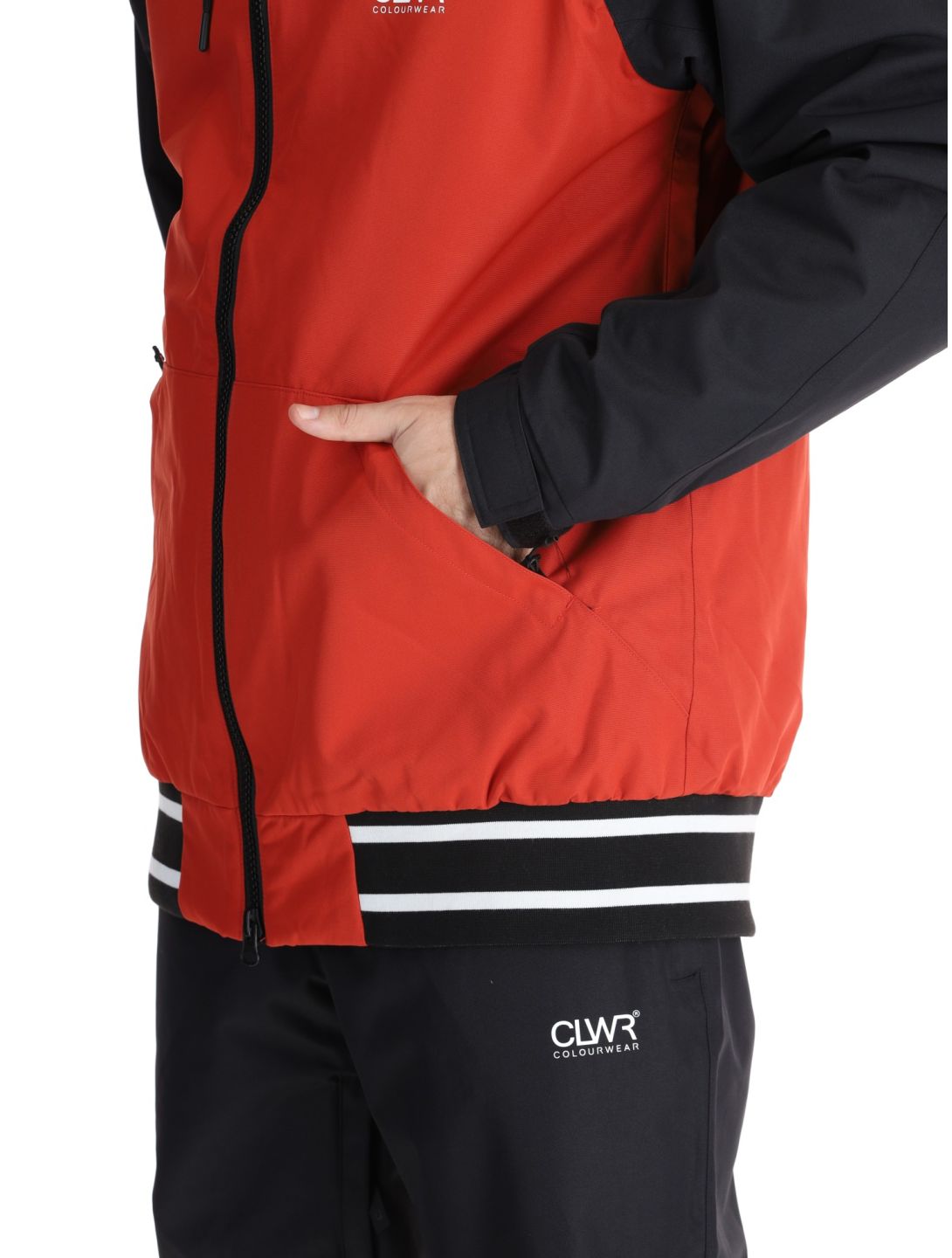 ColourWear, M League 2.0 AA Jas gevoerd heren Rust Red Rood, Zwart 