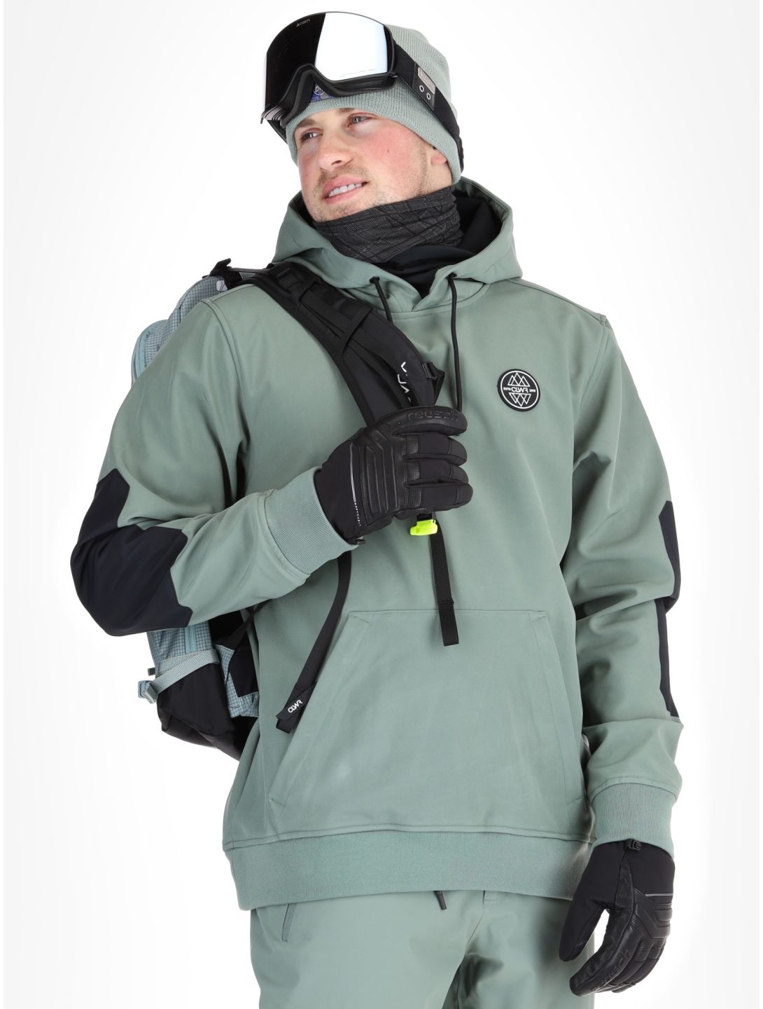 ColourWear, U Est 2010 Hood AC Softshell jas unisex Dark Sage Groen 