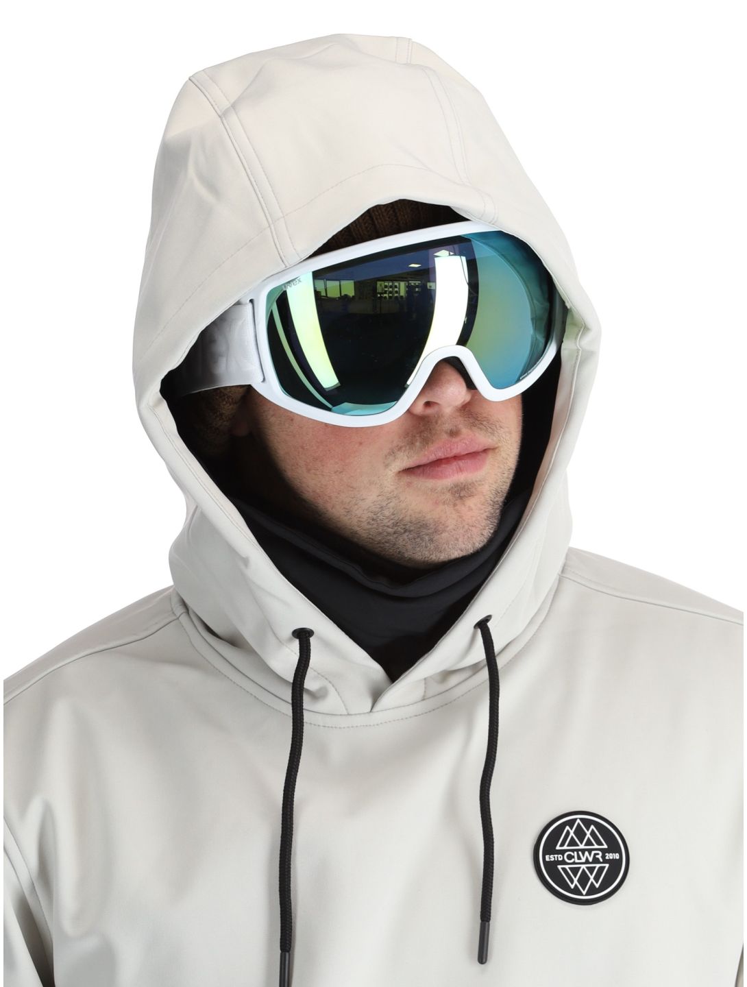 ColourWear, U Est 2010 Hood AC Softshell jas unisex Off-White Wit 