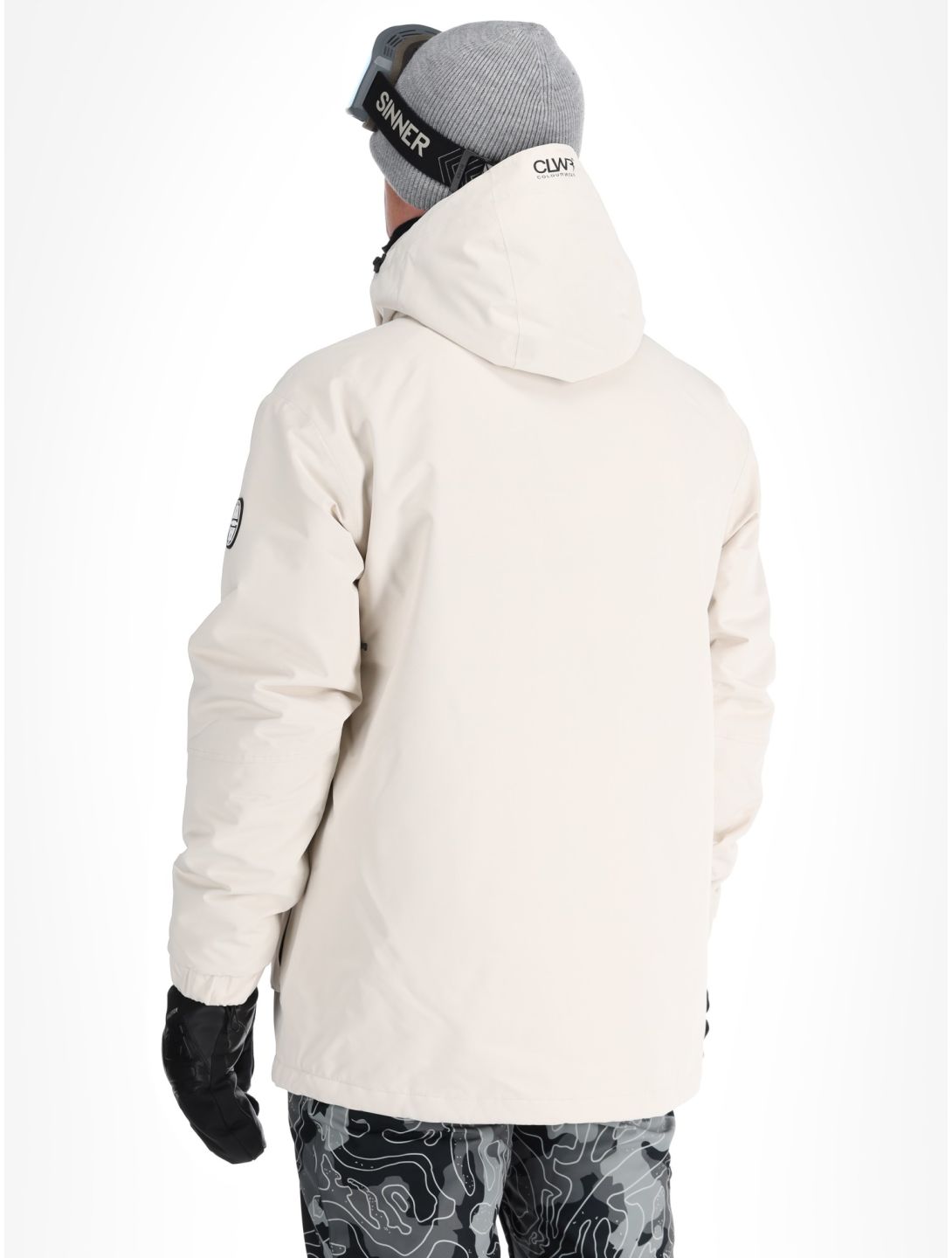 ColourWear, U Mountain Cargo AA Jas gevoerd unisex Off-White Wit 