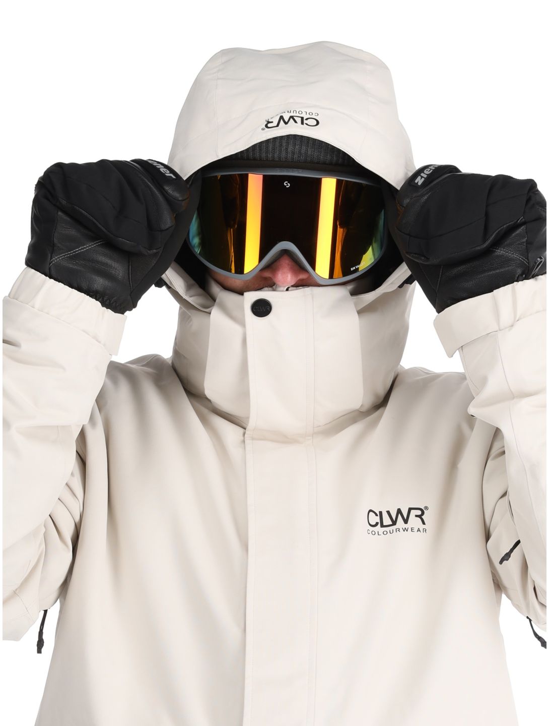 ColourWear, U Mountain Cargo AA Jas gevoerd unisex Off-White Wit 