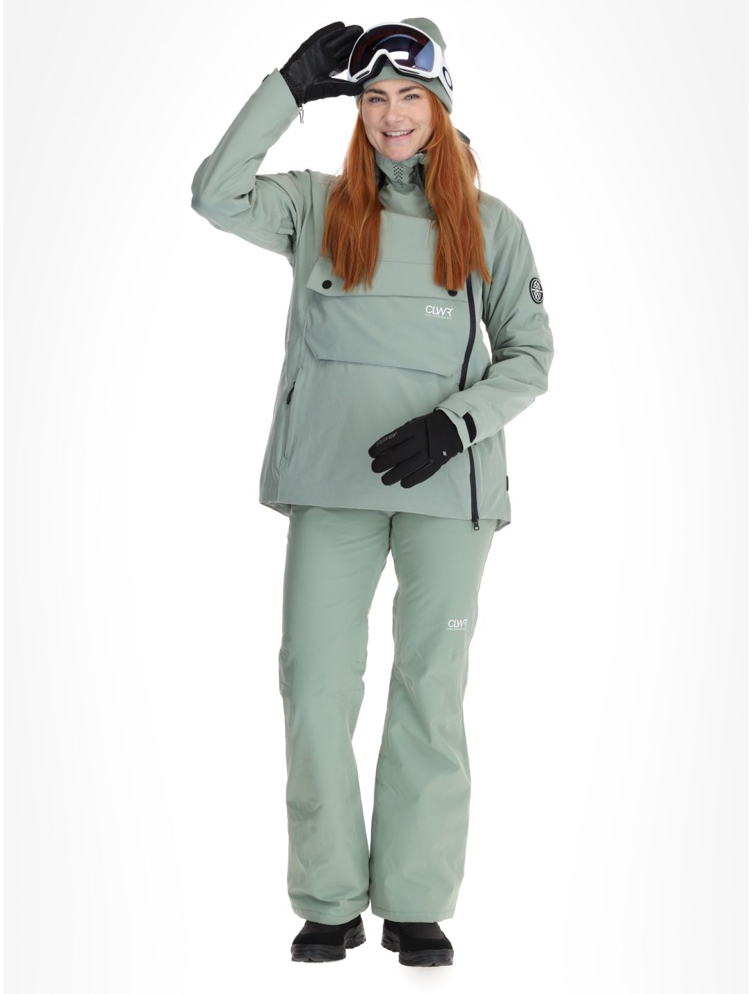 ColourWear, W Cake 2.0 ski-jas dames Light Sage groen 