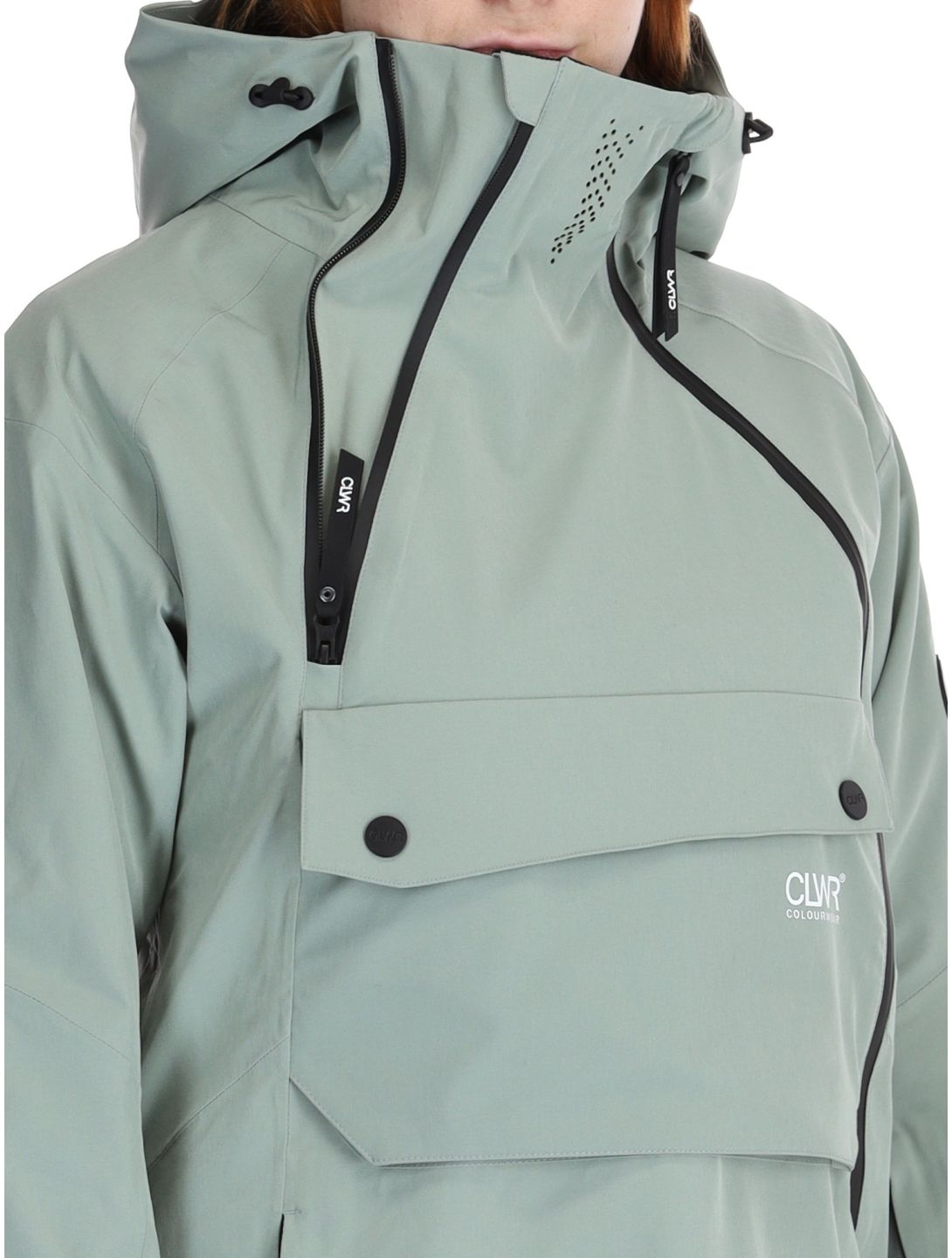 ColourWear, W Cake 2.0 ski-jas dames Light Sage groen 