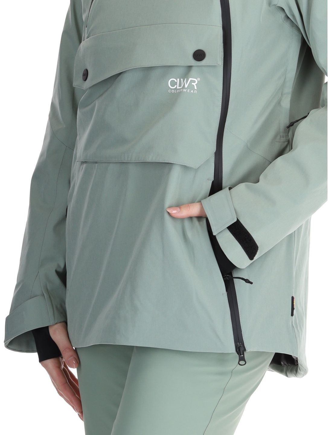 ColourWear, W Cake 2.0 ski-jas dames Light Sage groen 