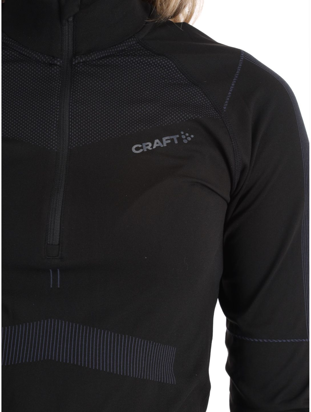 Craft, Active Intensity Zip GA Ski pully dames Black / Asphalt Zwart 