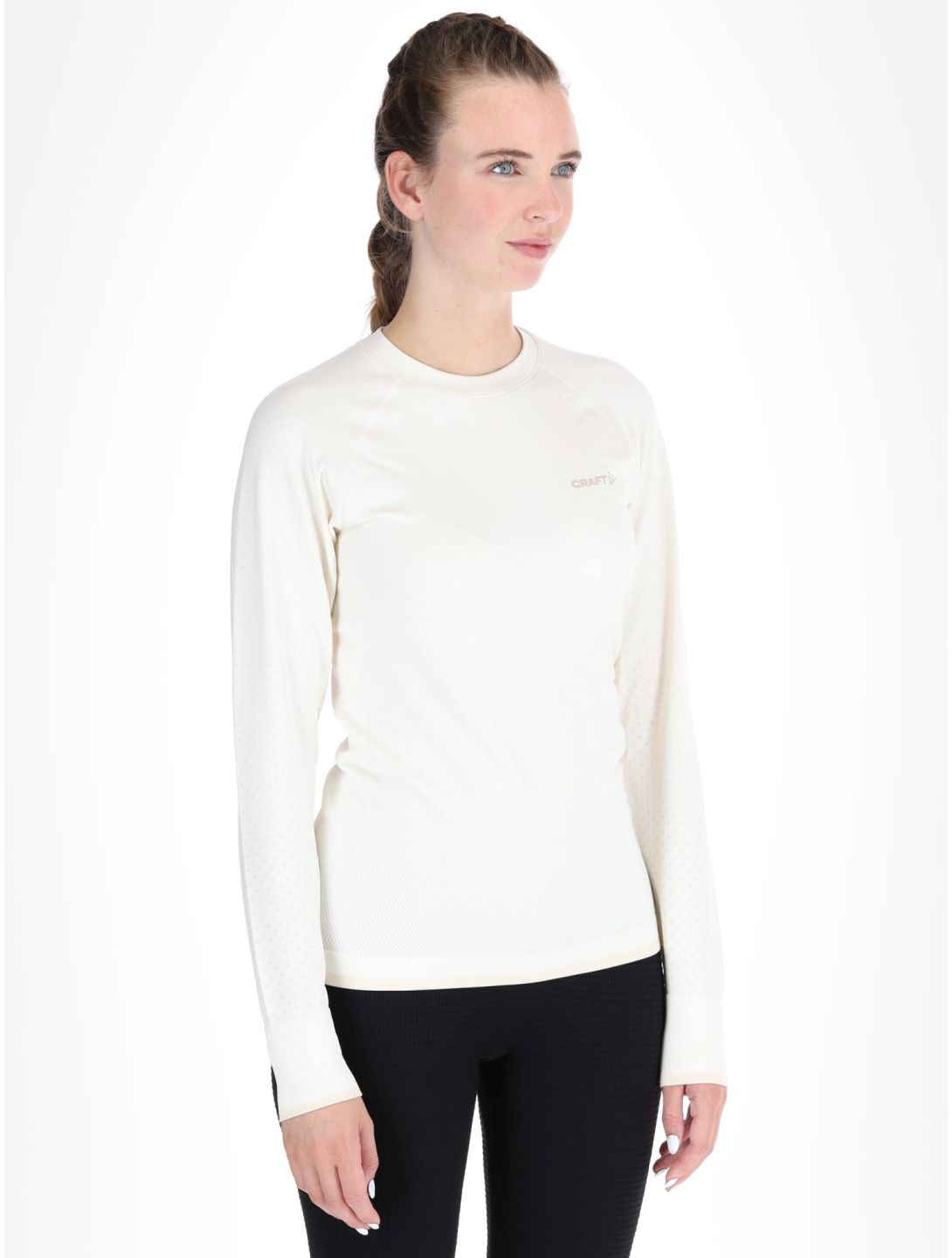 Craft, Adv Warm Intensity LS FA Thermoshirt dames Tofu / Plaster Wit 