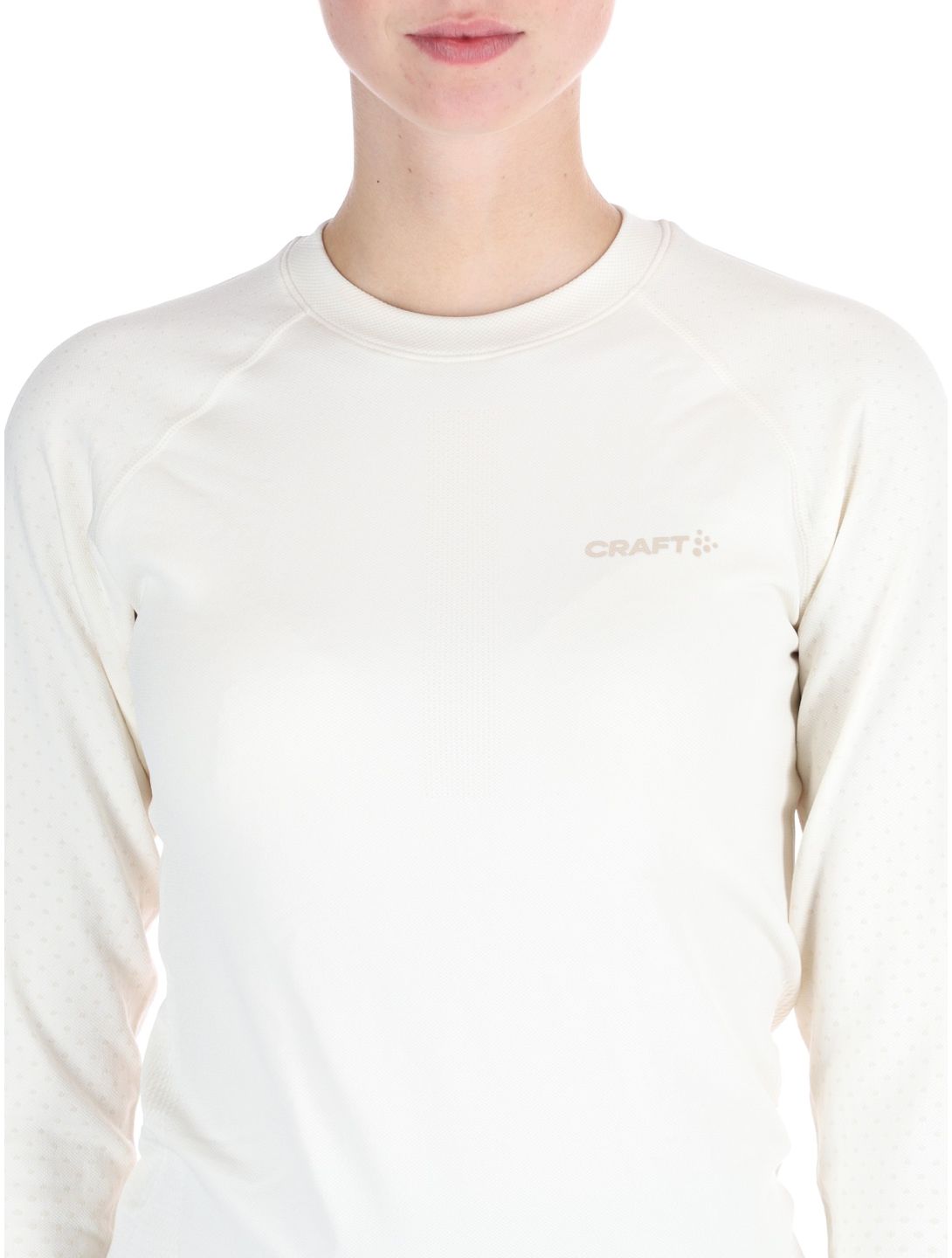 Craft, Adv Warm Intensity LS FA Thermoshirt dames Tofu / Plaster Wit 