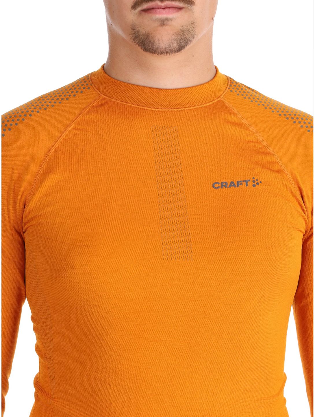 Craft, Adv Warm Intensity LS thermoshirt heren Cara / Granite grijs, oranje 