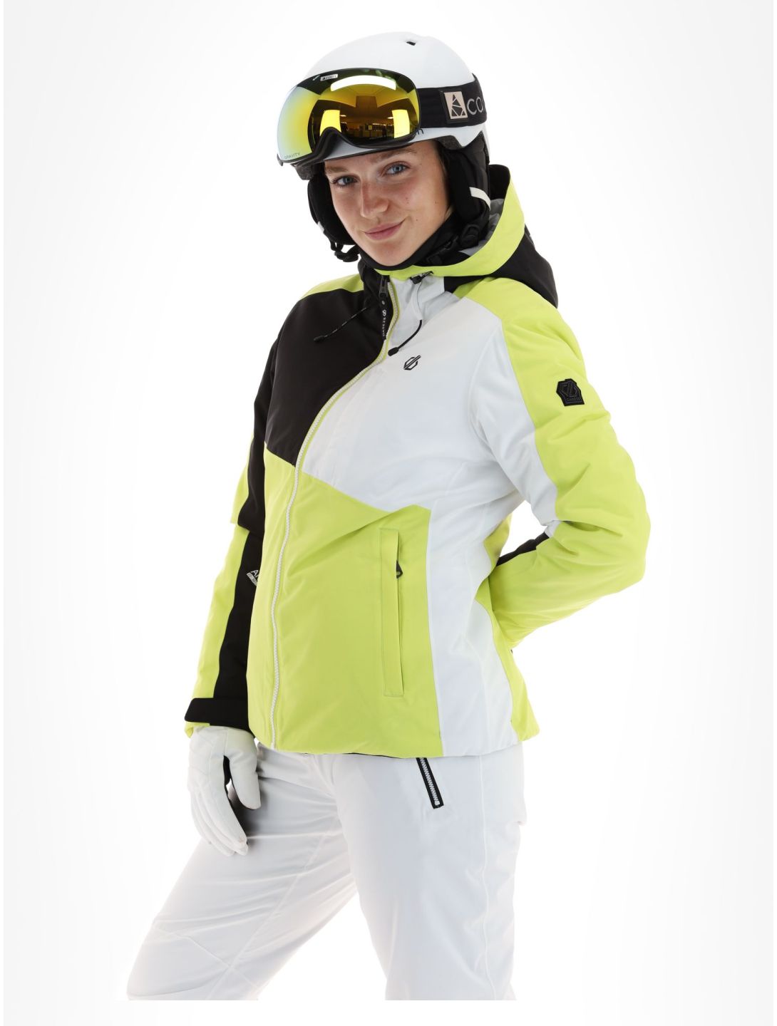 Dare2b, Chute ski-jas dames Yellow Plum / Black geel, zwart 