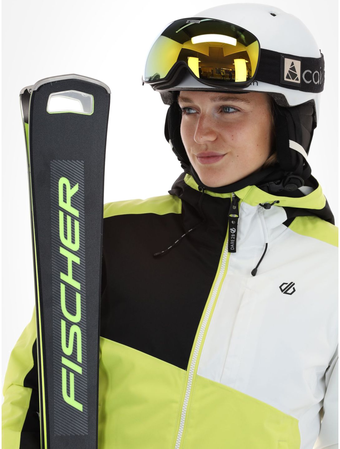 Dare2b, Chute ski-jas dames Yellow Plum / Black geel, zwart 