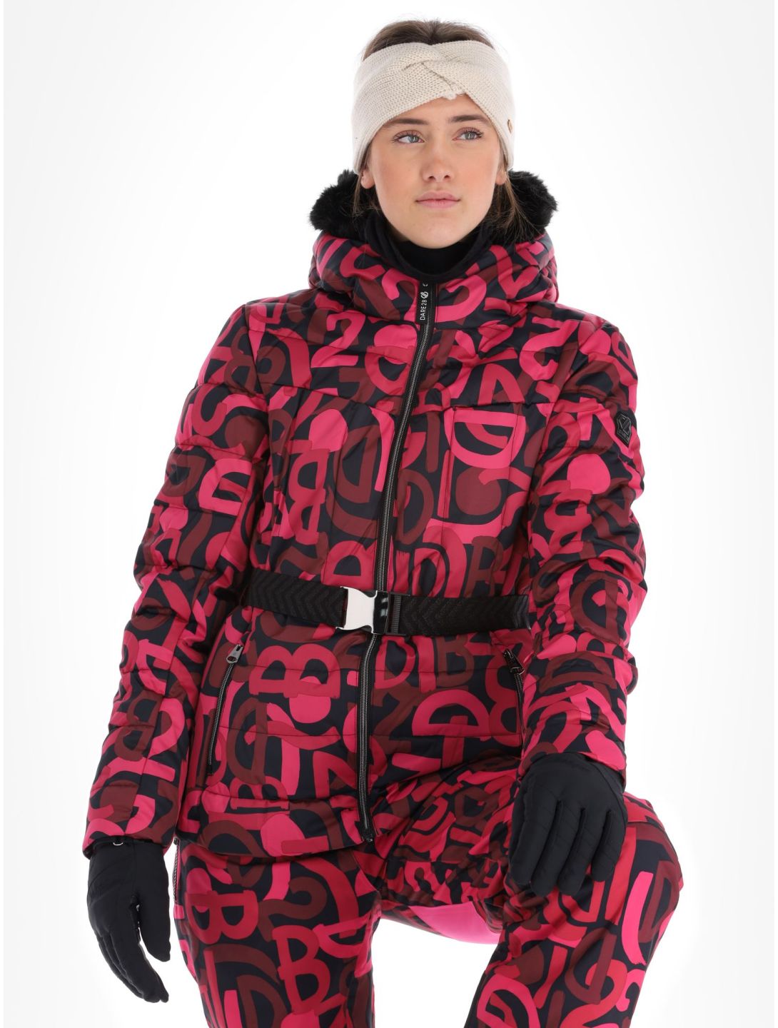 Dare2b, Crevasse ski-jas dames Pure Pink Graffiti Print P9Z roze 