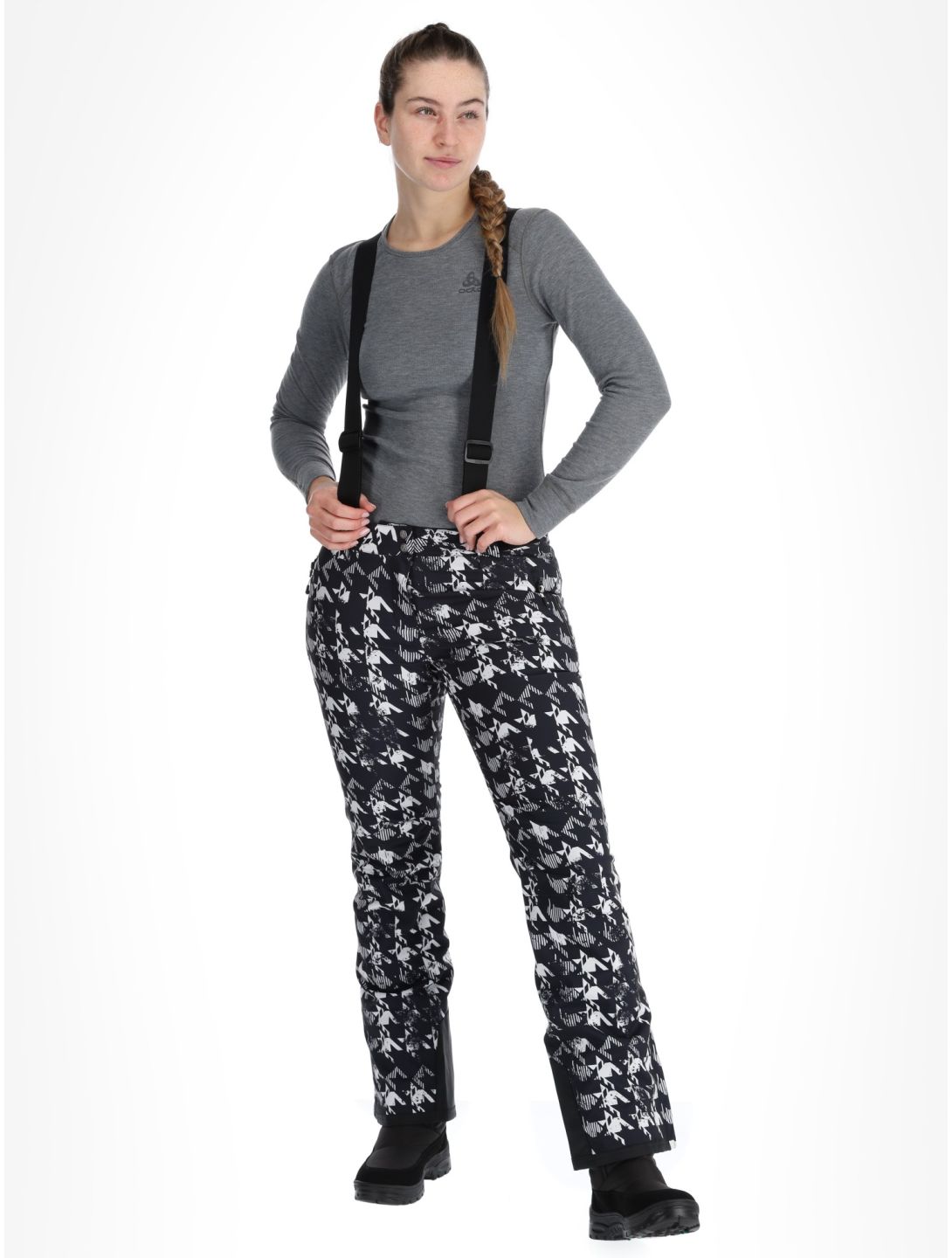 Dare2b, Diminish BA Skibroek Gevoerd dames Black Distressed Dogtooth Print Zwart 