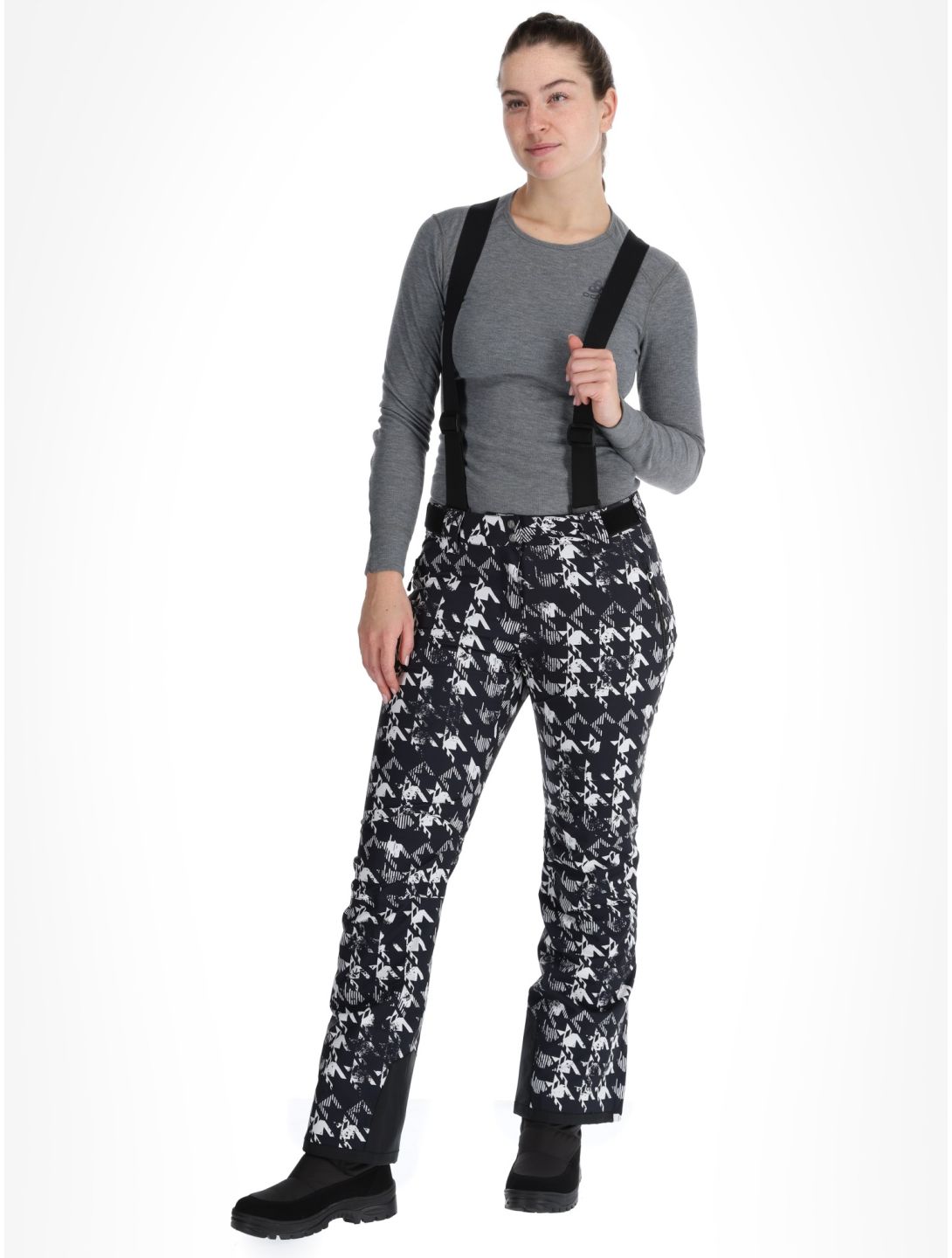 Dare2b, Diminish BA Skibroek Gevoerd dames Black Distressed Dogtooth Print Zwart 