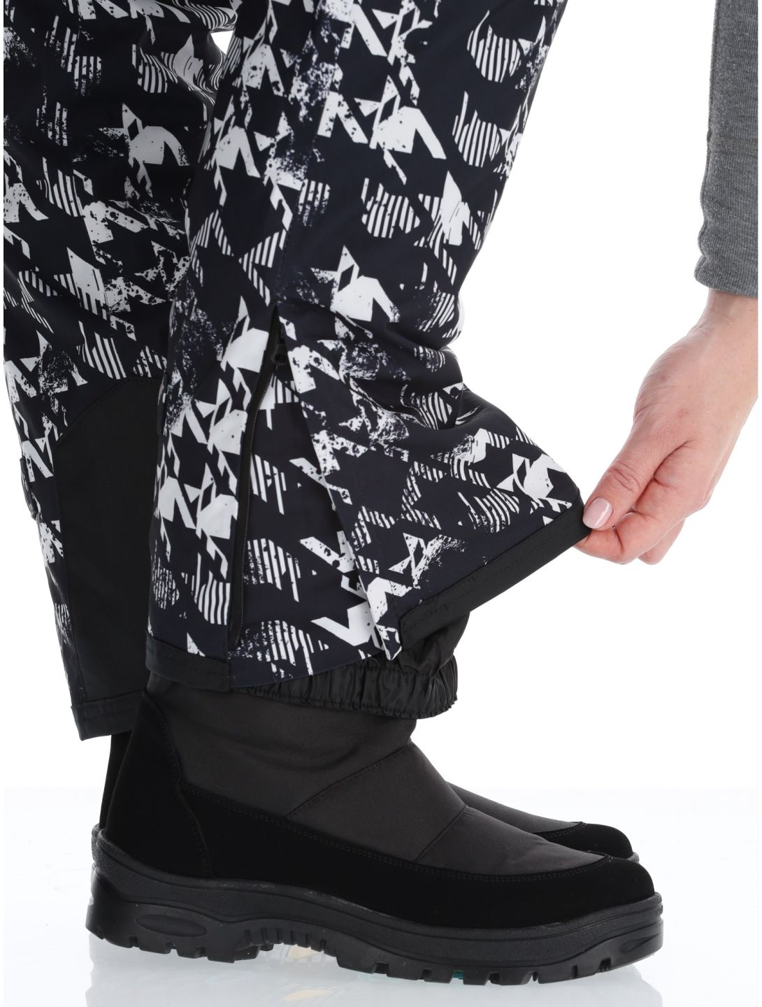 Dare2b, Diminish BA Skibroek Gevoerd dames Black Distressed Dogtooth Print Zwart 