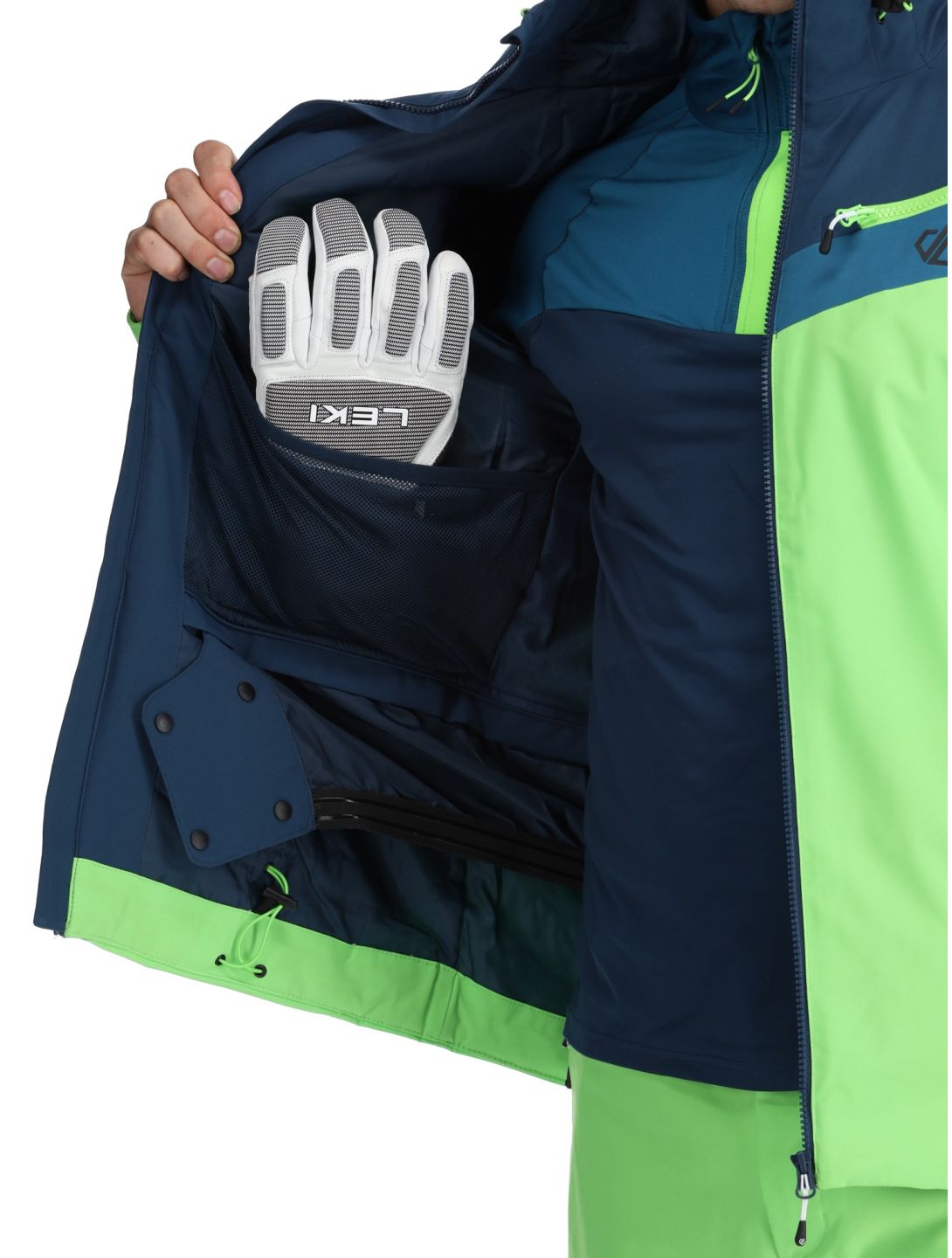 Dare2b, Eagly II ski-jas heren Moonlight Denim / Green Flash blauw, groen 