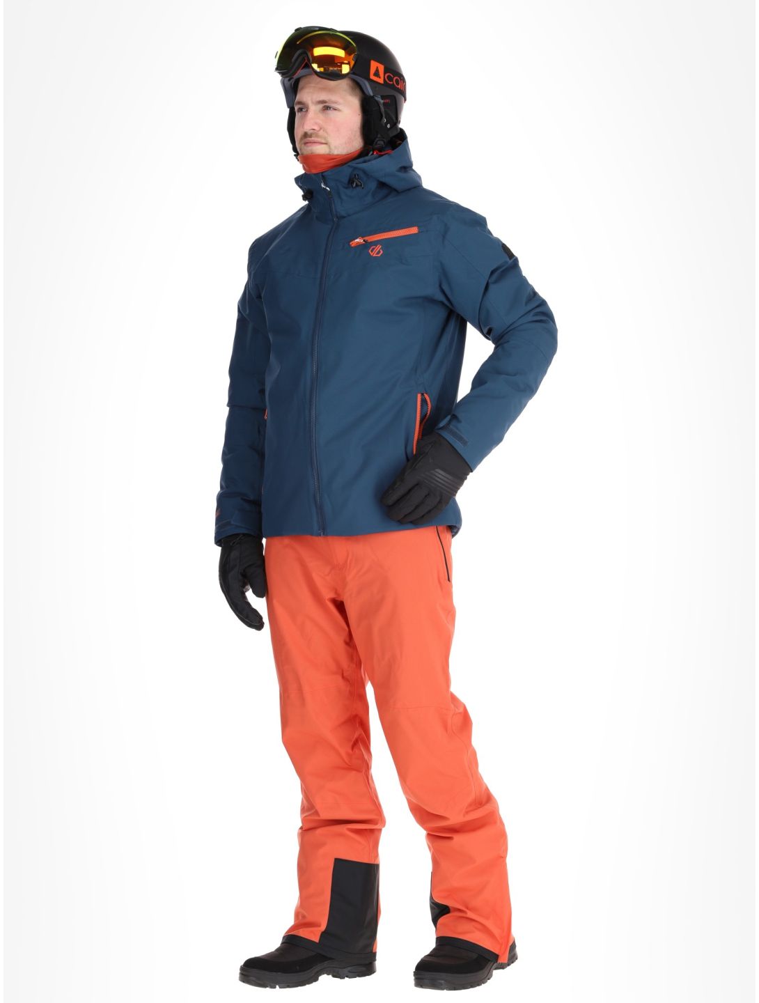 Dare2b, Eagly II AA Jas gevoerd heren Moonlight Denim / Orange Rust Blauw, Oranje 