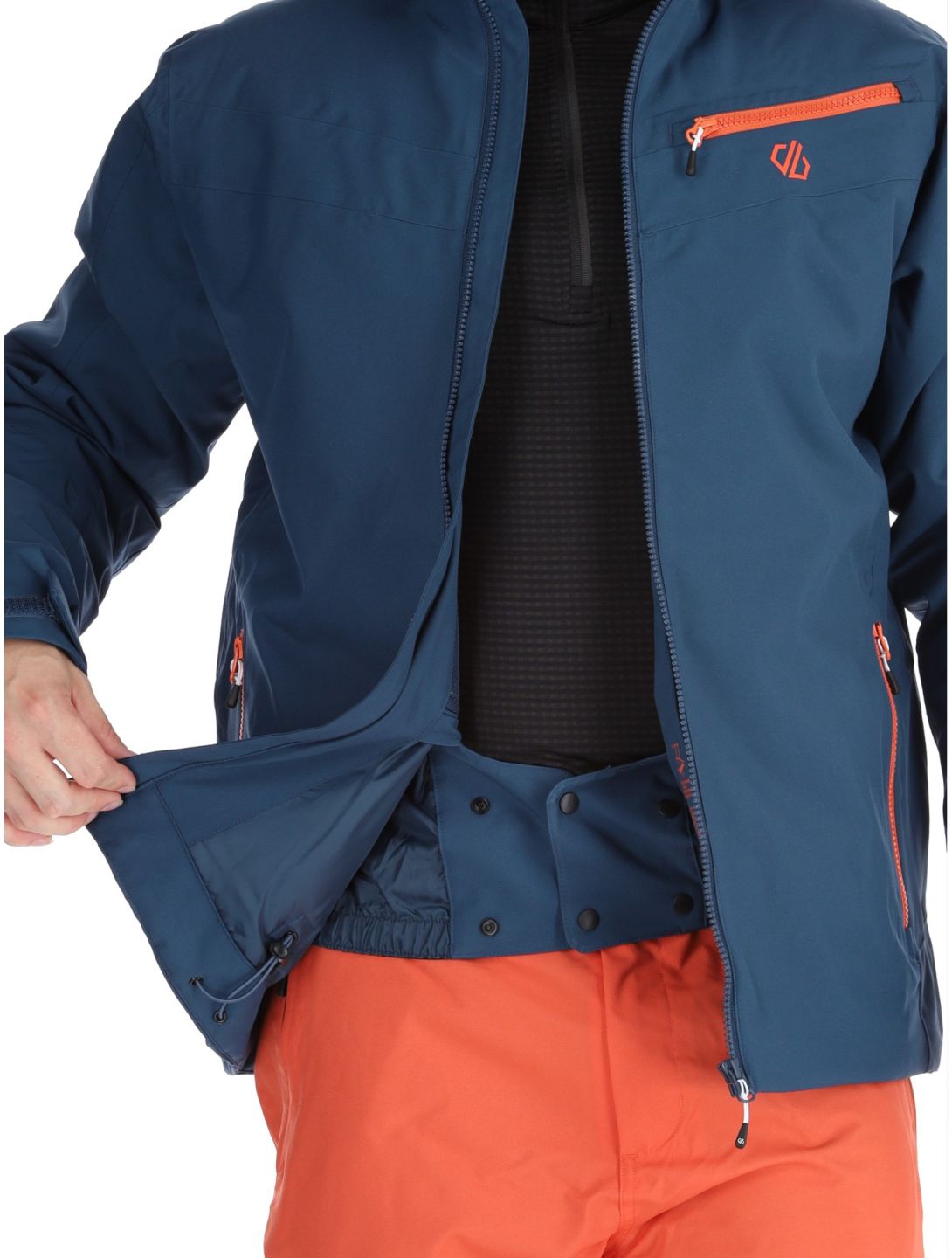 Dare2b, Eagly II AA Jas gevoerd heren Moonlight Denim / Orange Rust Blauw, Oranje 