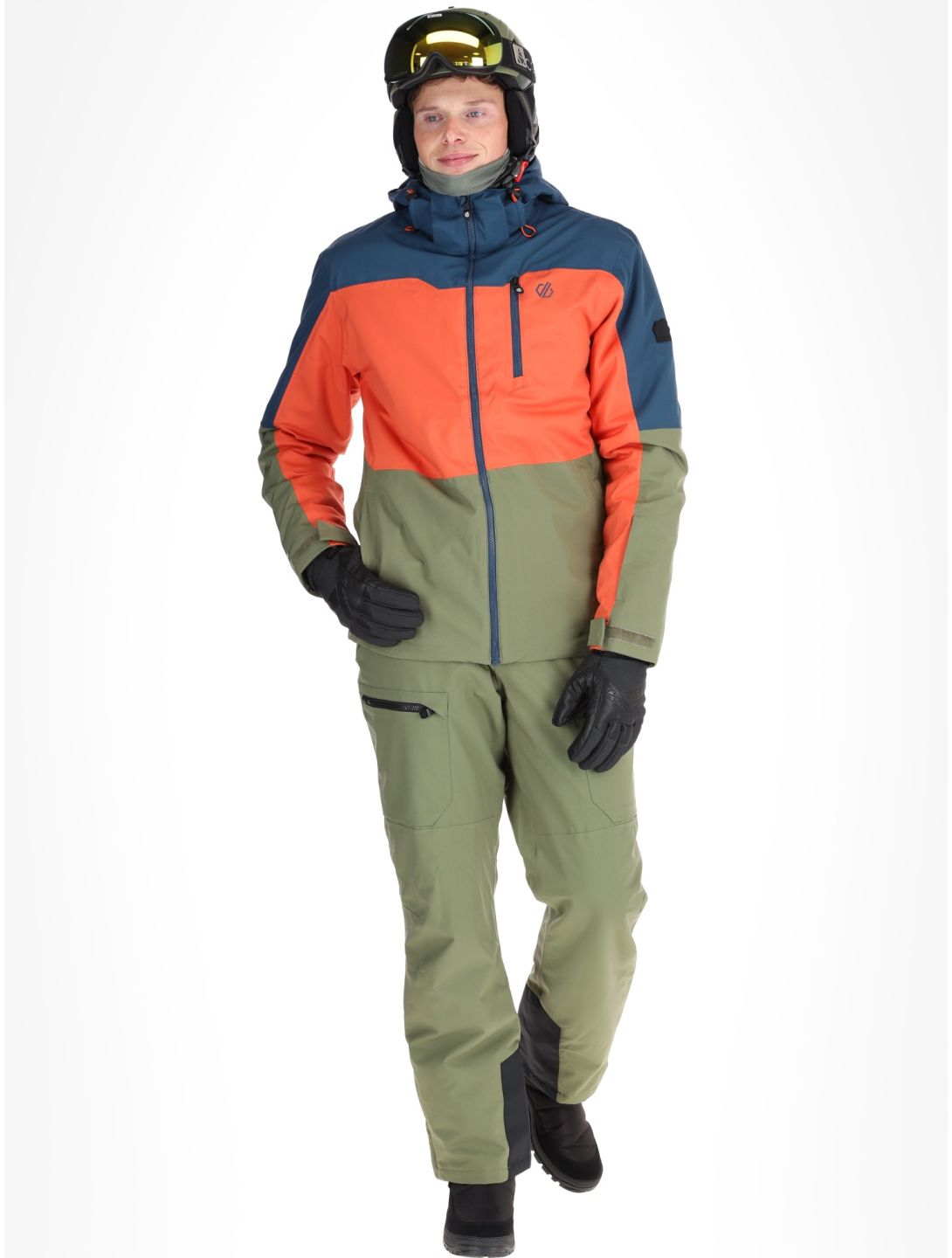 Dare2b, Edge II ski-jas heren Moonlight Denim / Orange Rust blauw, oranje 