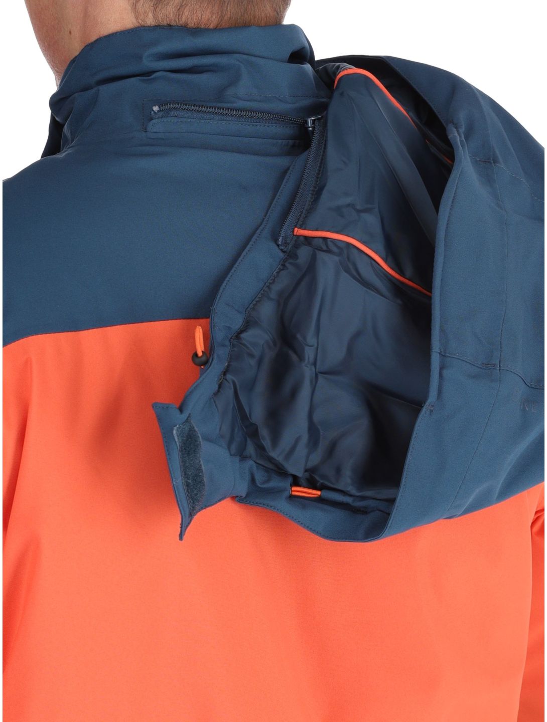 Dare2b, Edge II ski-jas heren Moonlight Denim / Orange Rust blauw, oranje 