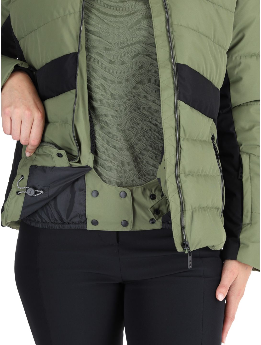 Dare2b, Glacial AA Jas gevoerd dames Olivine Green / Black Groen, Zwart 