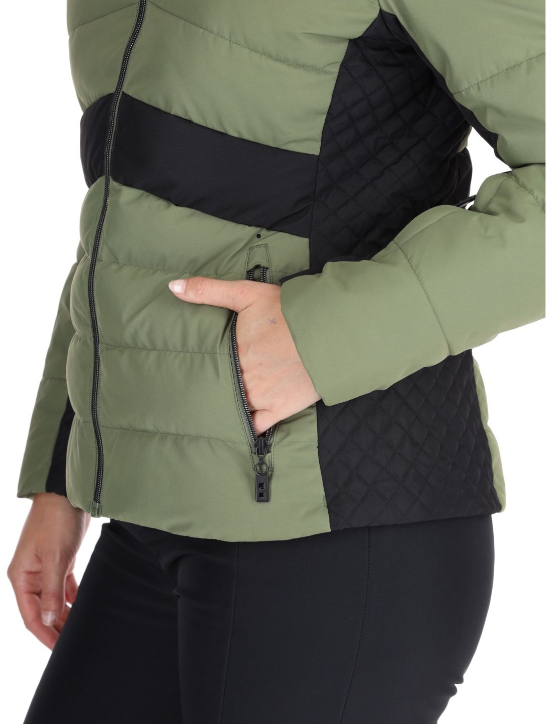 Dare2b, Glacial AA Jas gevoerd dames Olivine Green / Black Groen, Zwart 