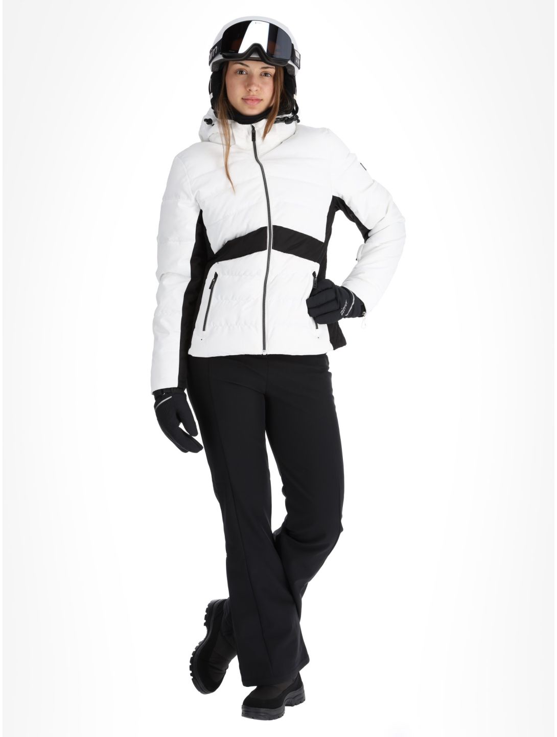 Dare2b, Glacial ski-jas dames White / Black wit, zwart 