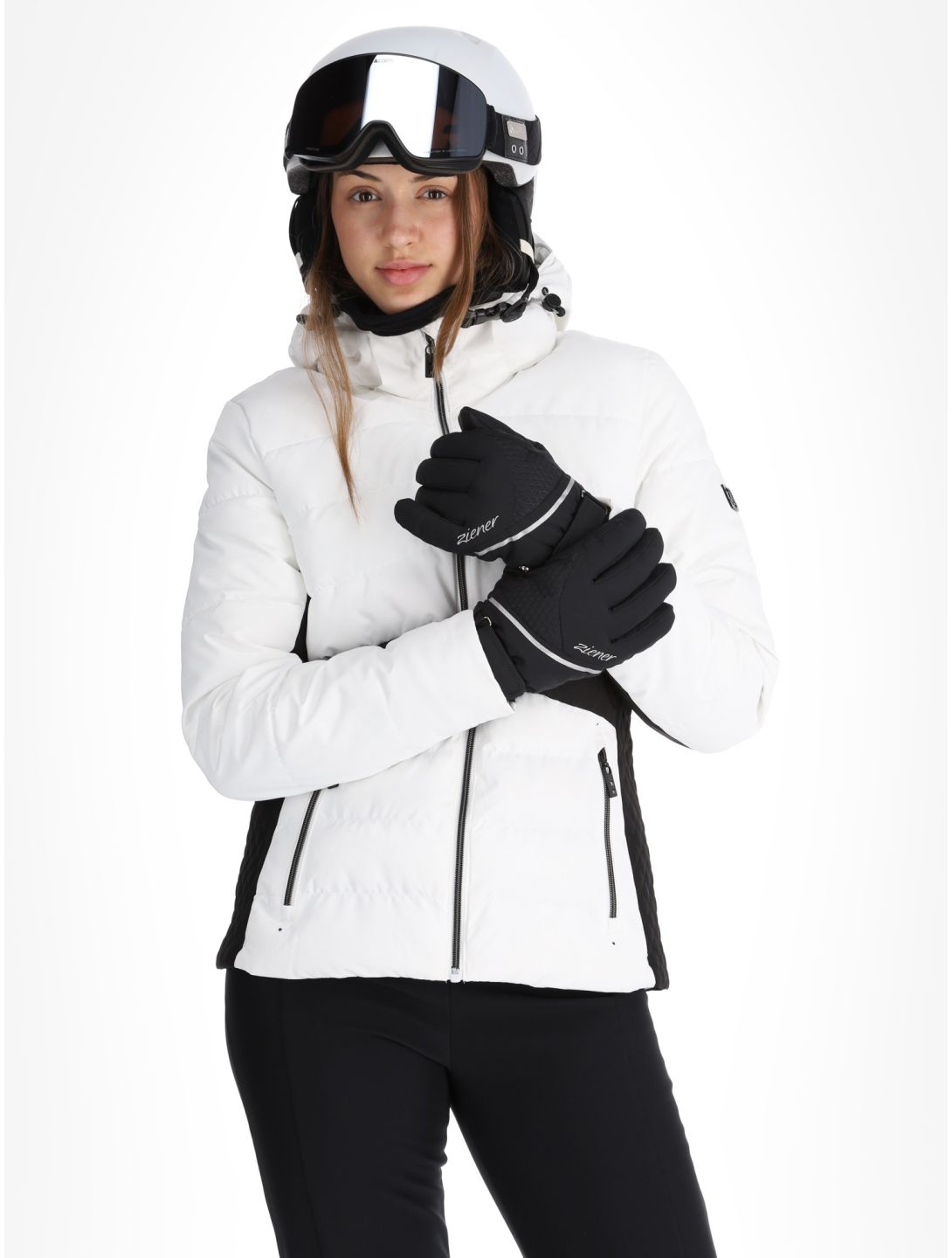 Dare2b, Glacial ski-jas dames White / Black wit, zwart 