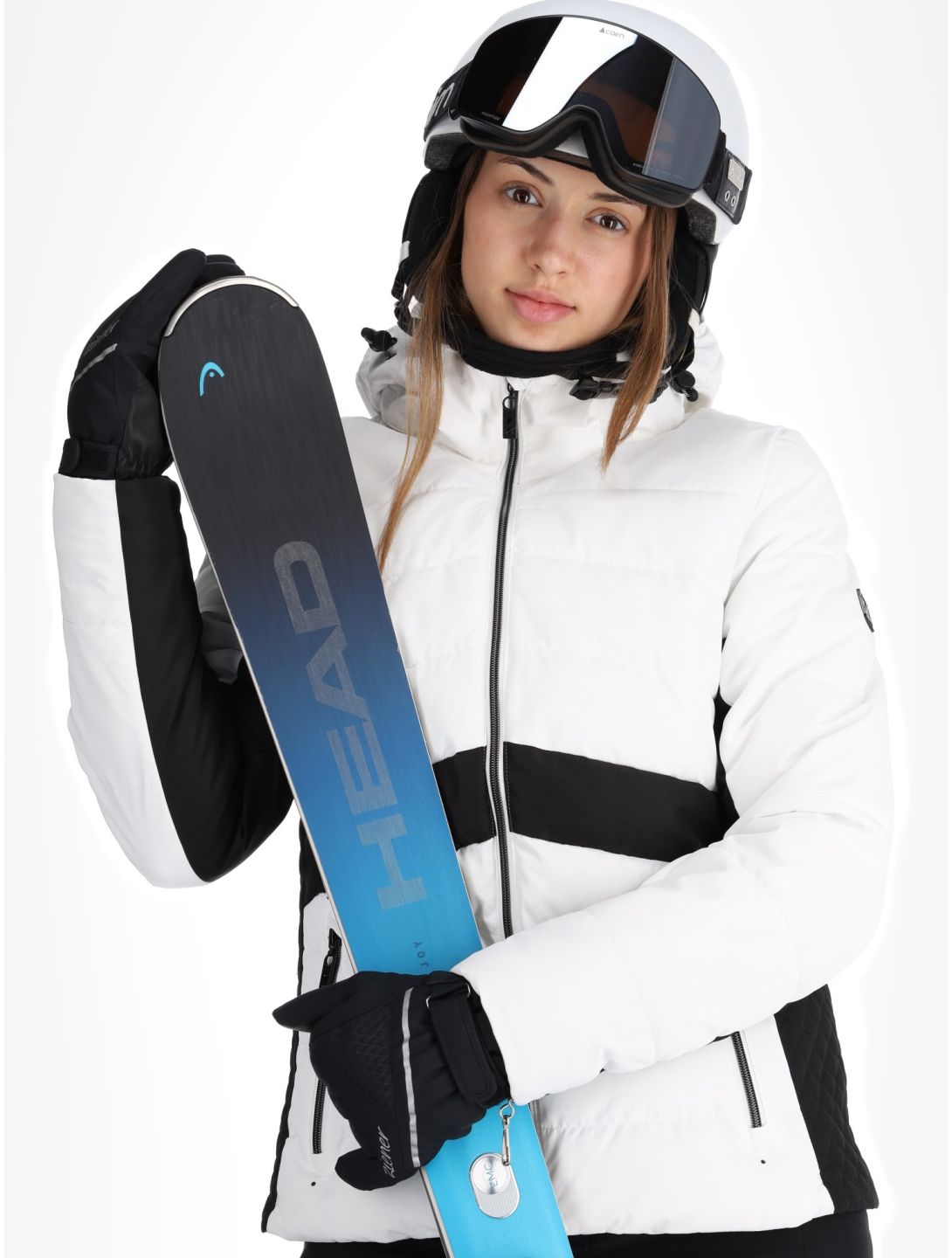 Dare2b, Glacial ski-jas dames White / Black wit, zwart 