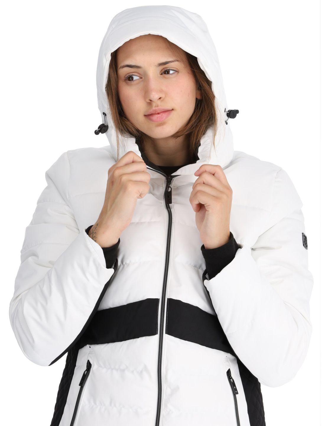 Dare2b, Glacial ski-jas dames White / Black wit, zwart 