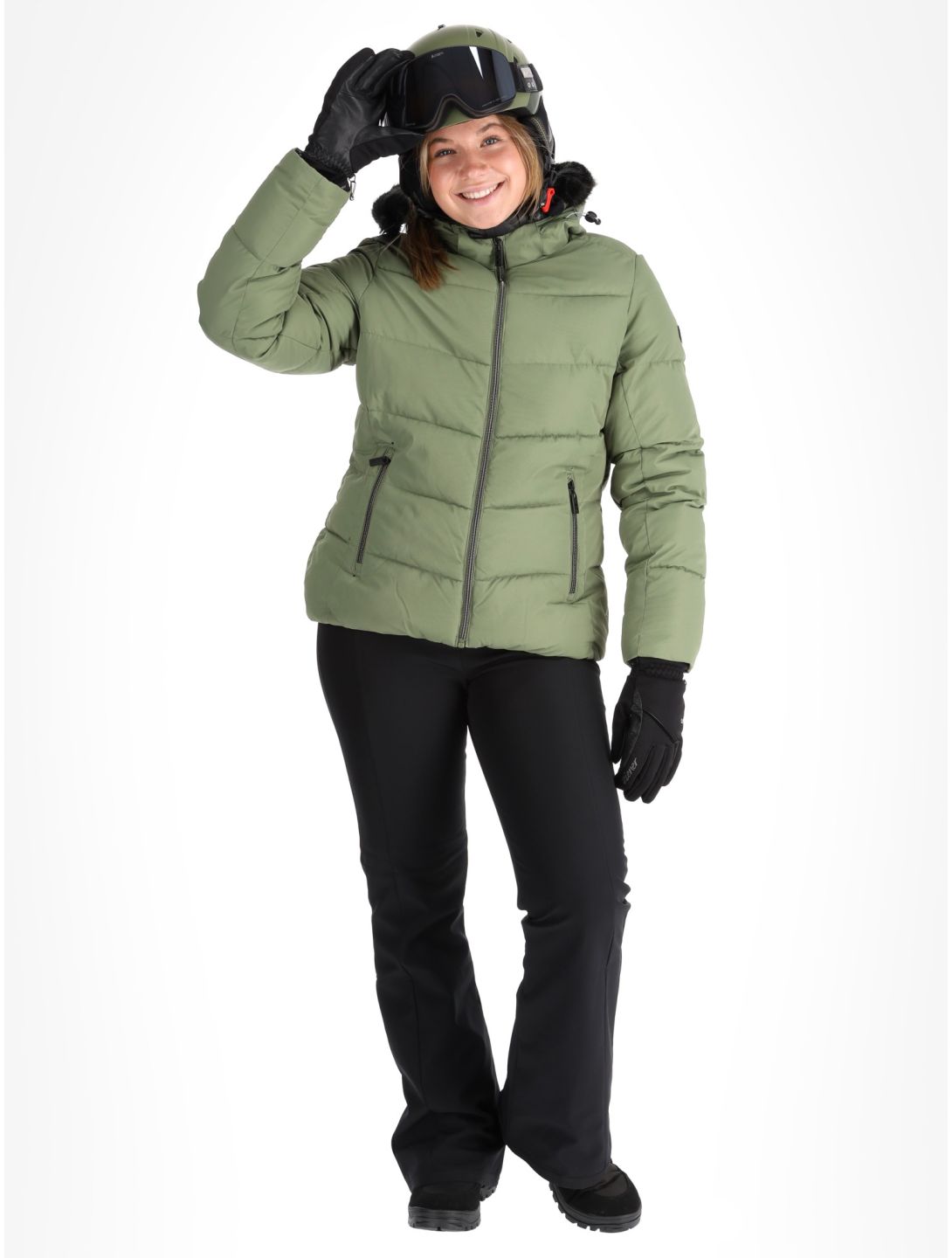 Dare2b, Glamorize V ski-jas dames Olivine Green groen 