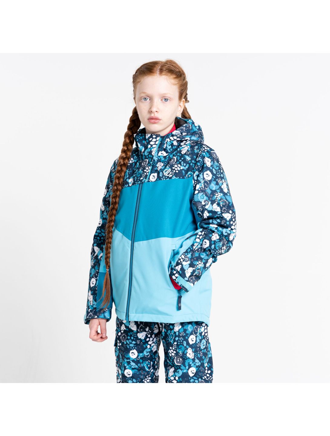 Dare2b, Humour II ski-jas kinderen floral print river blauw 