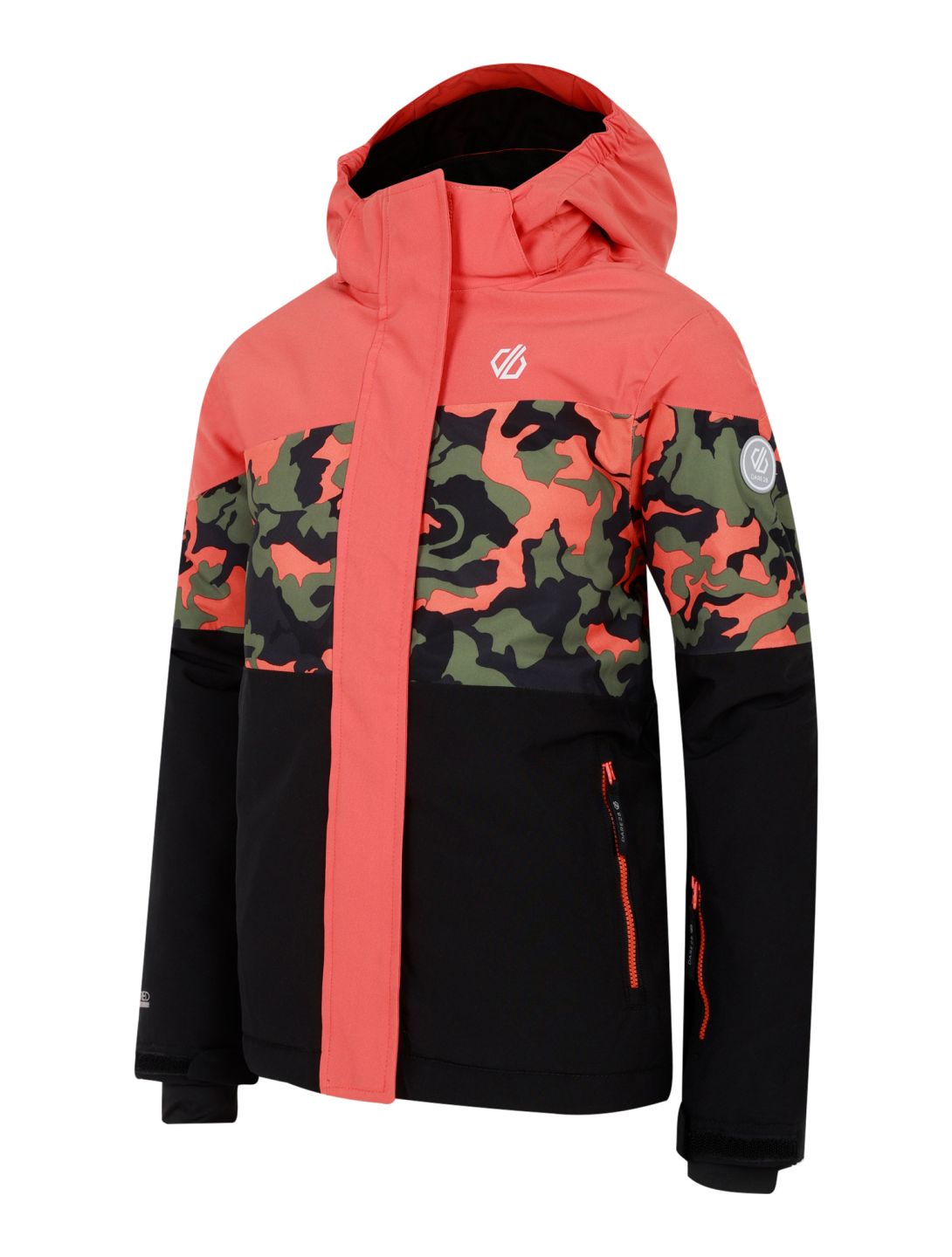 Dare2b, Humour III ski-jas kinderen Orange Rust / Orange Rust Camo Print / Black oranje, zwart 