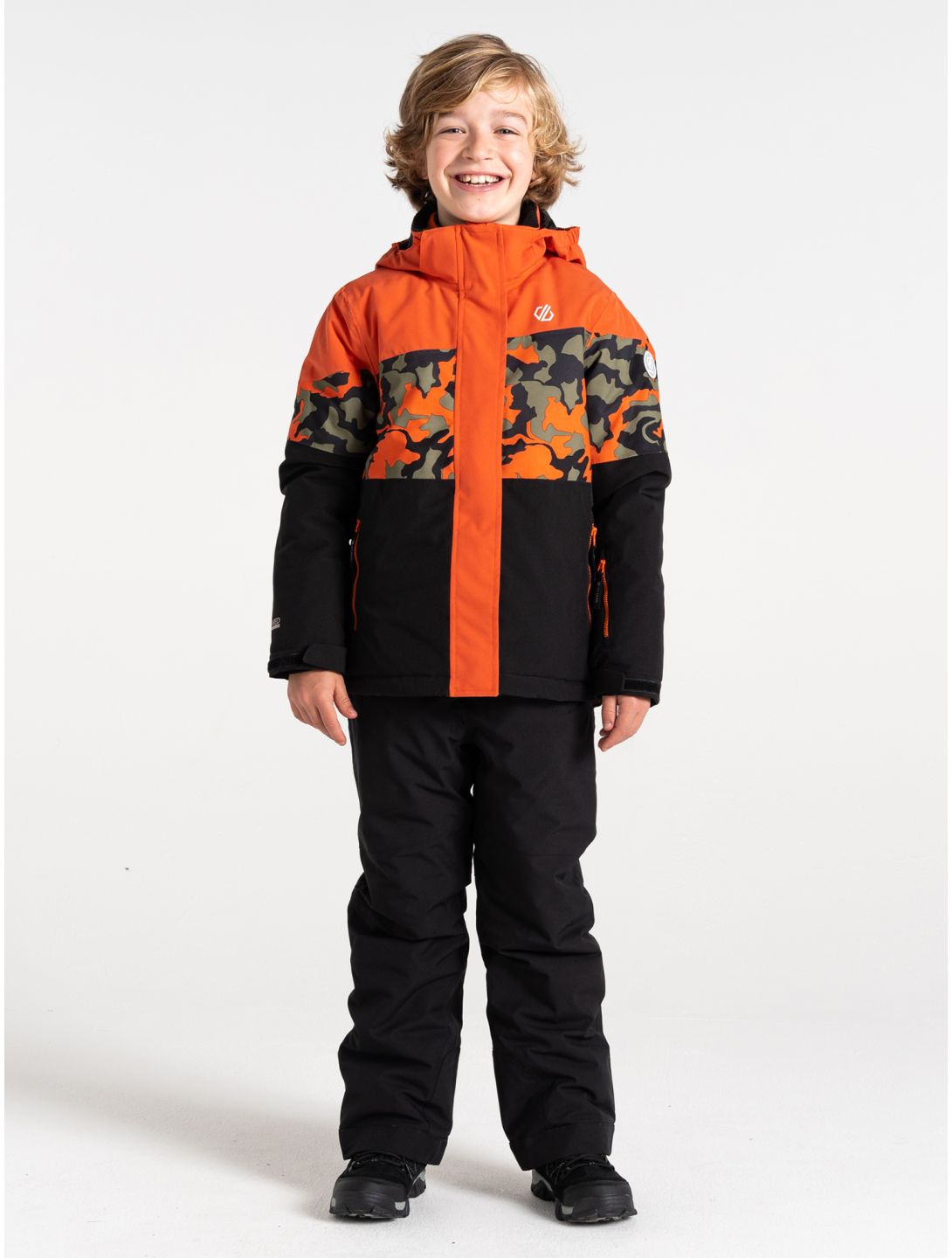 Dare2b, Humour III ski-jas kinderen Orange Rust / Orange Rust Camo Print / Black oranje, zwart 