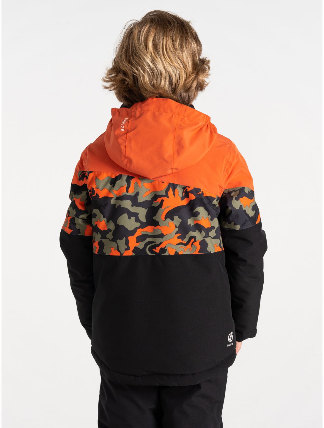 Dare2b, Humour III ski-jas kinderen Orange Rust / Orange Rust Camo Print / Black oranje, zwart 