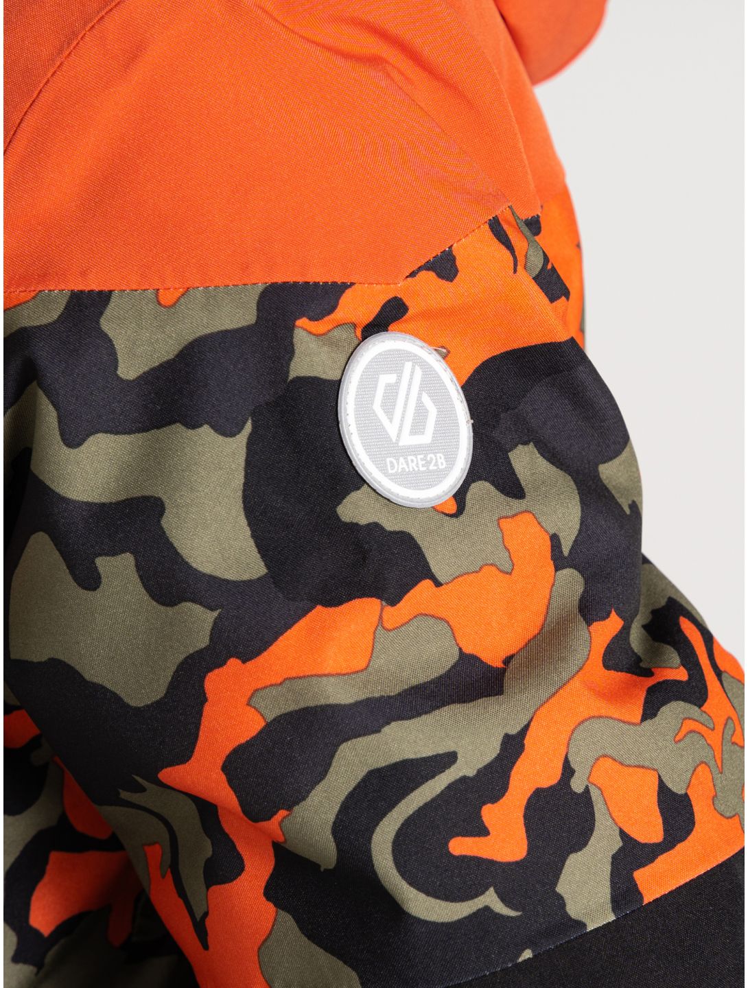 Dare2b, Humour III ski-jas kinderen Orange Rust / Orange Rust Camo Print / Black oranje, zwart 