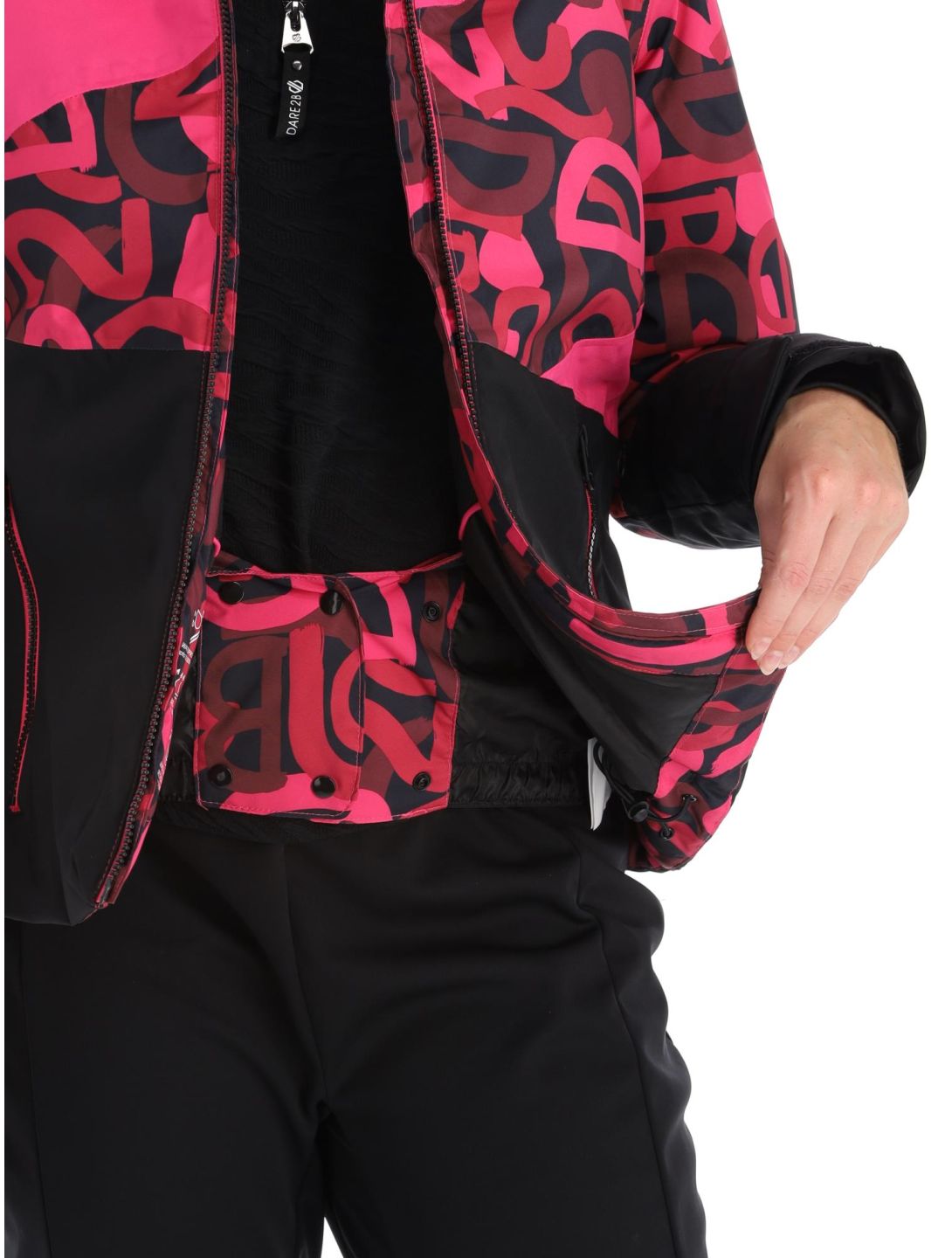 Dare2b, Ice ski-jas dames Pure Pink Graffiti Print / Pure Pink roze 