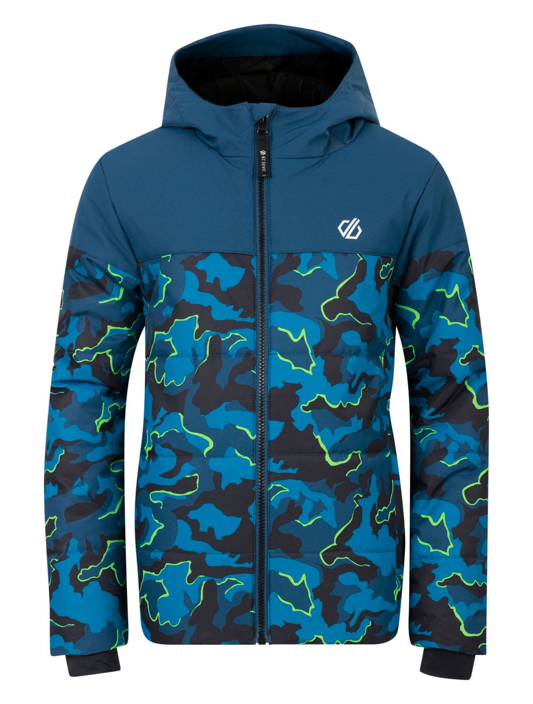 Dare2b, Liftie ski-jas kinderen Moonlight Denim / Kingfisher Blue Camo Print blauw 