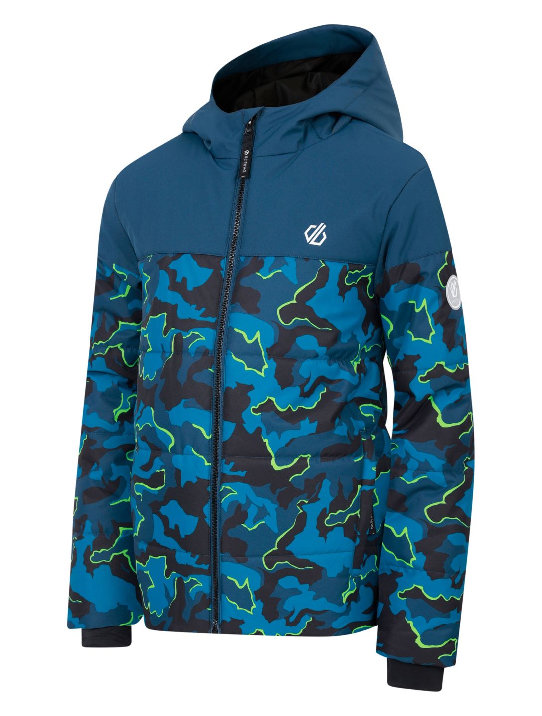 Dare2b, Liftie ski-jas kinderen Moonlight Denim / Kingfisher Blue Camo Print blauw 