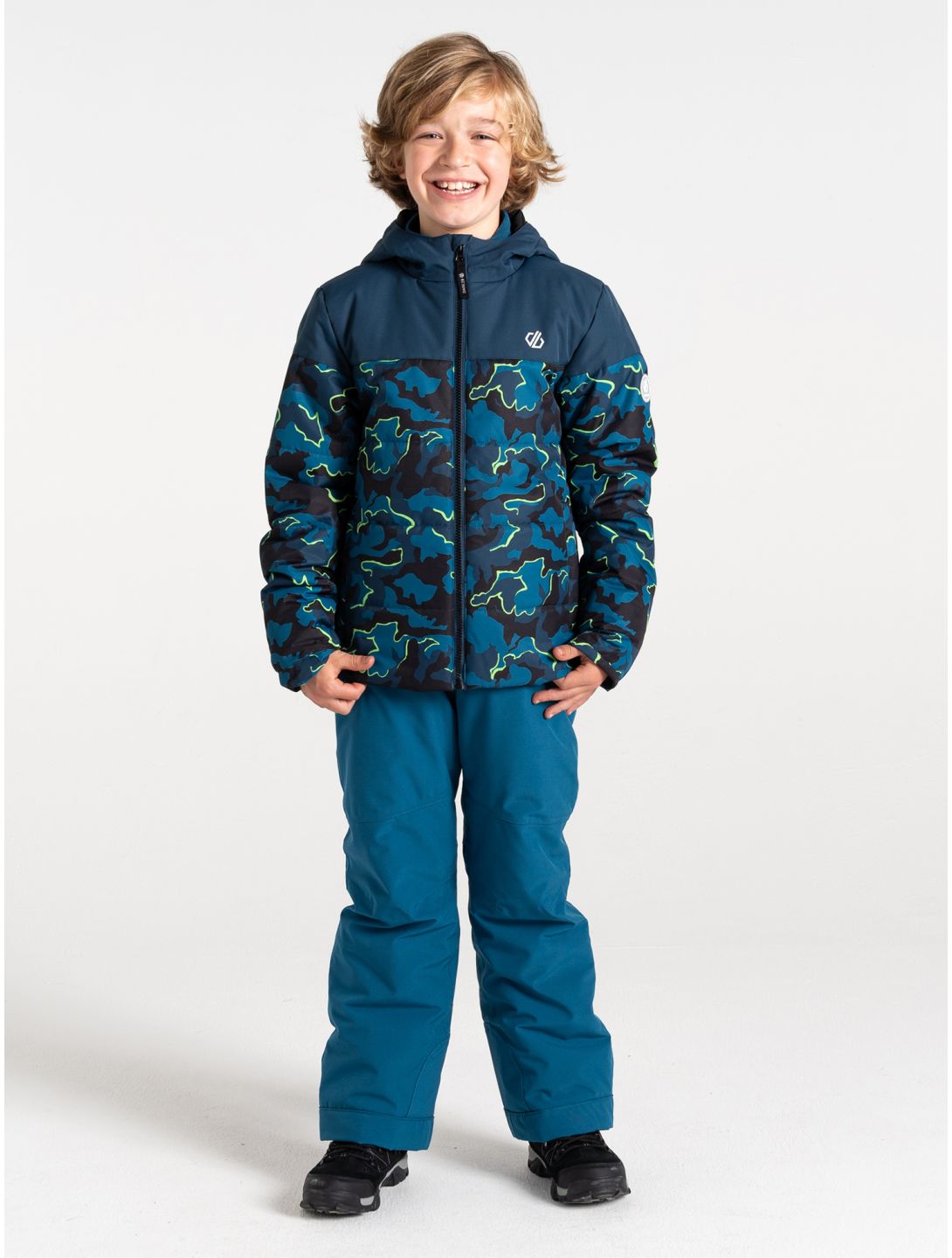 Dare2b, Liftie ski-jas kinderen Moonlight Denim / Kingfisher Blue Camo Print blauw 