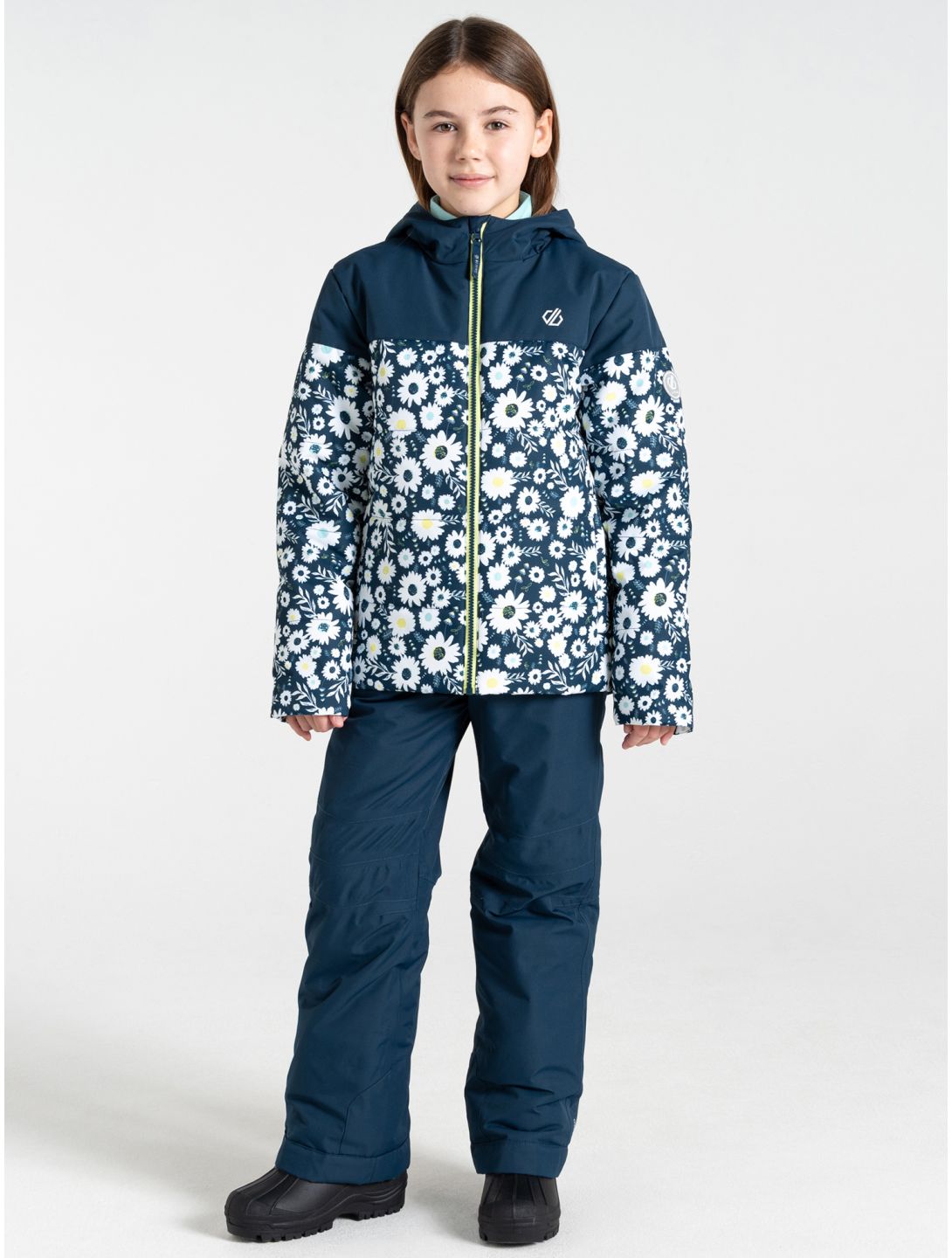 Dare2b, Liftie ski-jas kinderen Moonlight Denim / Moonlight Denim Daisy Print blauw, wit 