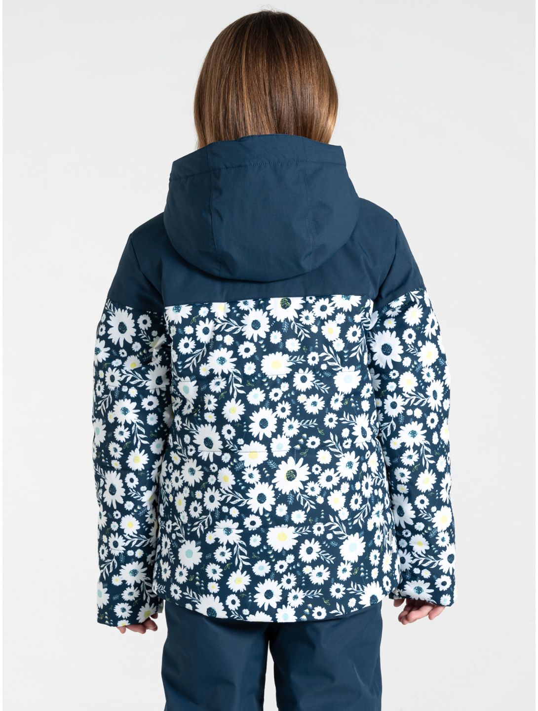 Dare2b, Liftie ski-jas kinderen Moonlight Denim / Moonlight Denim Daisy Print blauw, wit 