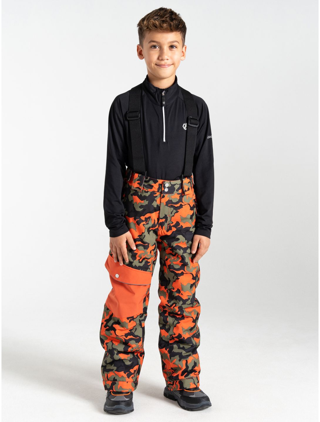 Dare2b, Pow skibroek kinderen Orange Rust Camo Print oranje 